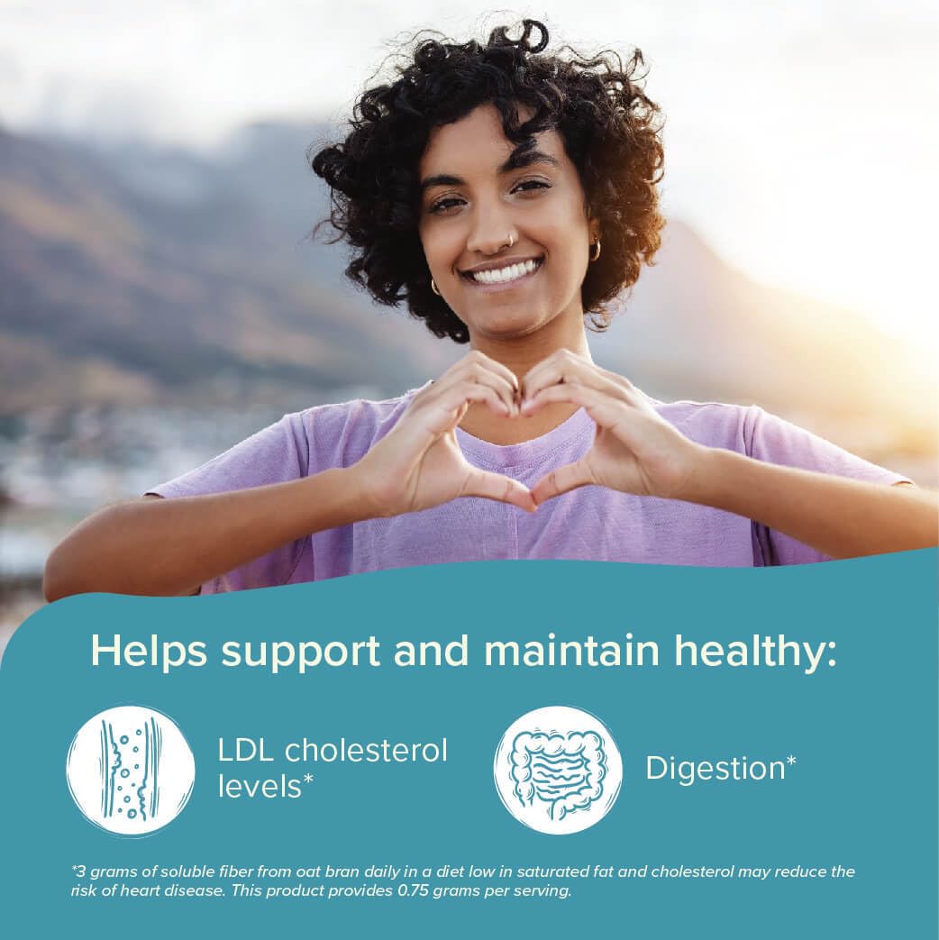 Nutrim Oat Bran Powder with 750mg Beta Glucan per Serving - Easy-Mix Soluble Fiber for Cholesterol Management & Immune Support - Heart Healthy, Non-GMO & Vegan Oatmeal Powder - Image 3