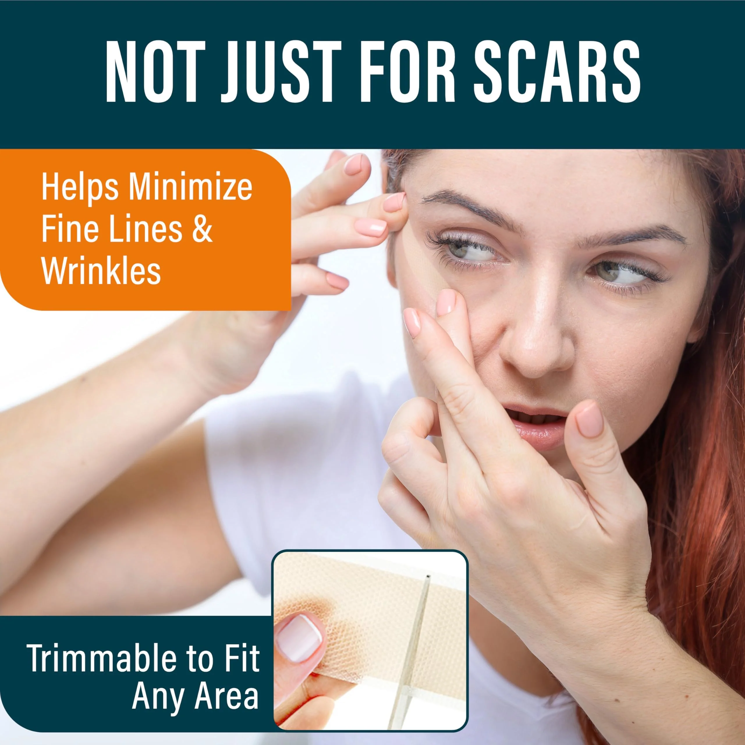 NUVADERMIS Silicone Scar Sheets for Surgical Scars - 120" x 1.5" Roll - Medical Grade Silicone Scar Tape and Face Tape for Wrinkles, Keloid Scars, and Hypertrophic Scars - Reusable - 1 Pack - Image 3