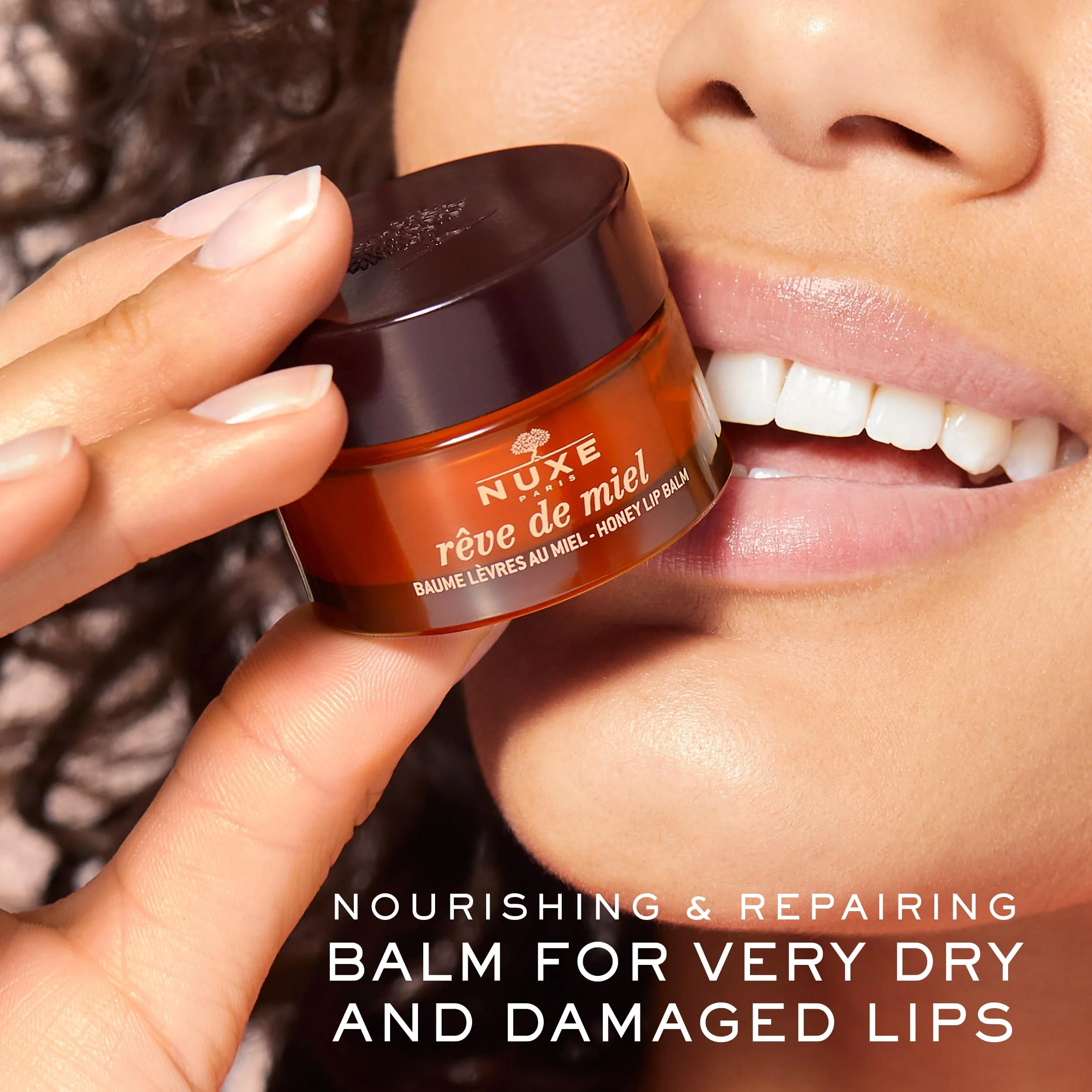 NUXE Rêve de Miel Ultra Nourishing Lip Balm With Honey Shea Butter and Vitamin E for Cracked and Dry Lips, 0.52 Oz - Image 6