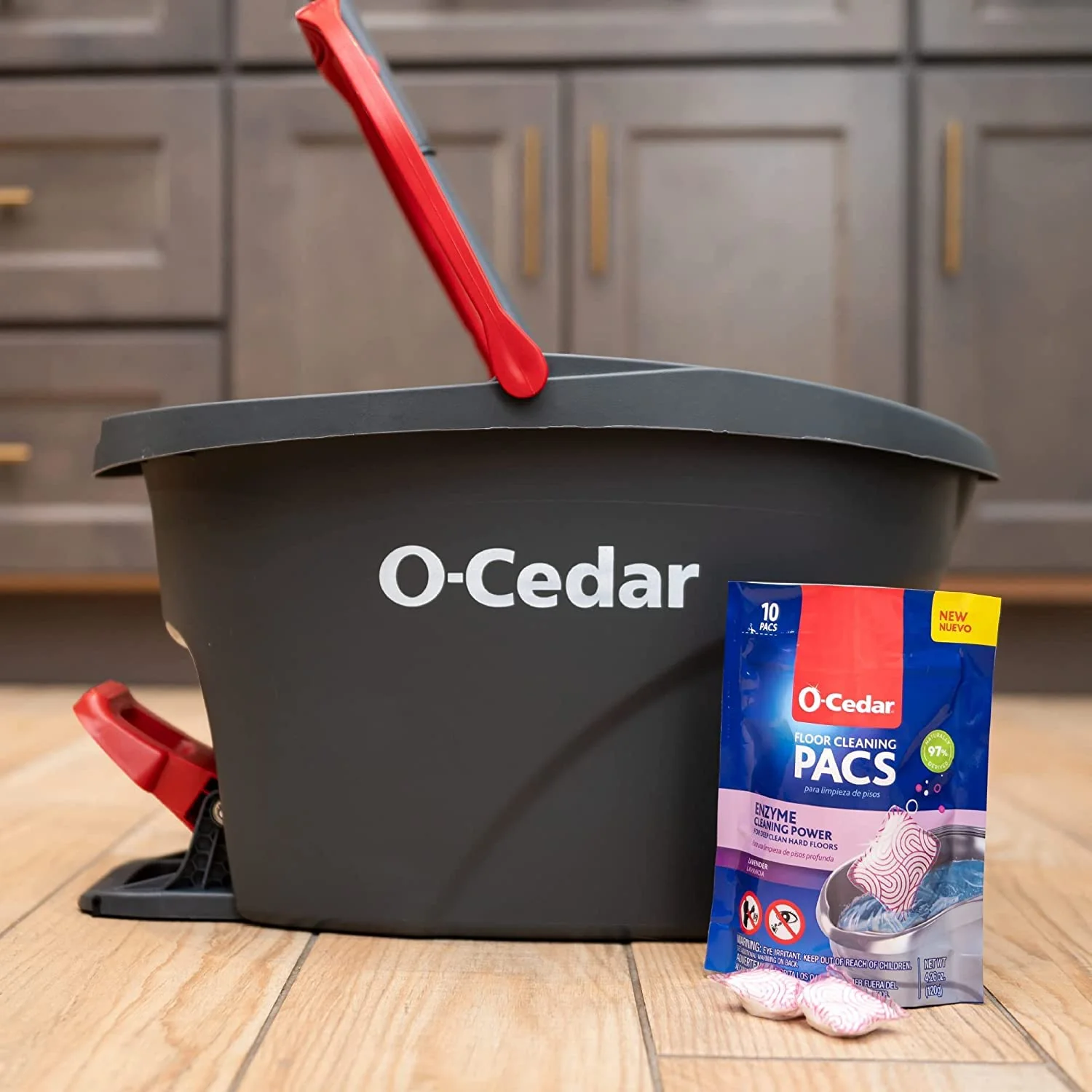 O-Cedar EasyWring Microfiber Spin Mop and Bucket Cleaning System + Lavender Pac (Variety Pack) - Image 2