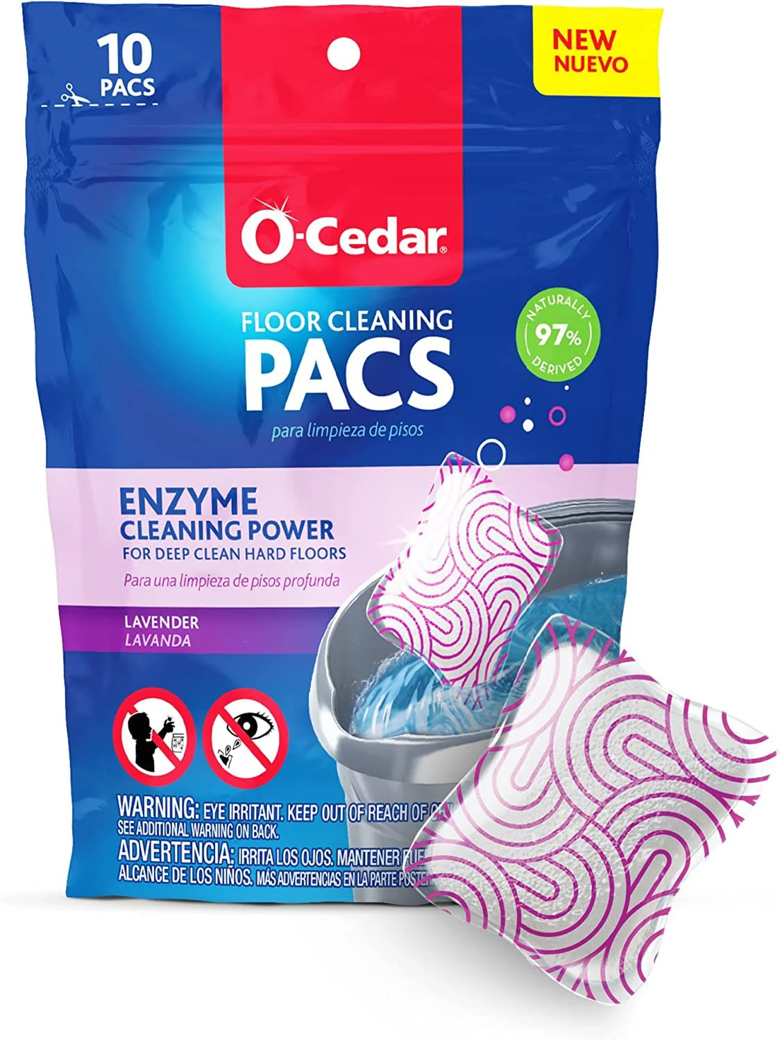 O-Cedar EasyWring Microfiber Spin Mop and Bucket Cleaning System + Lavender Pac (Variety Pack) - Image 3