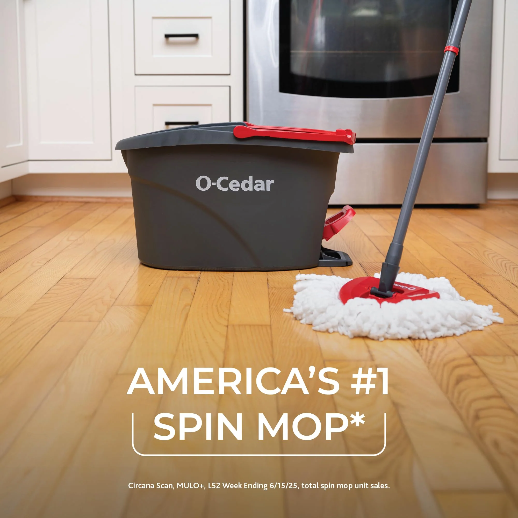 O-Cedar EasyWring Microfiber Spin Mop, Bucket Floor Cleaning System, Red, Gray, Standard - Image 21