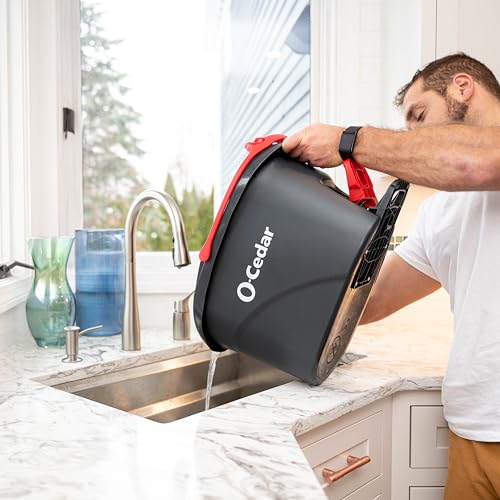 O-Cedar EasyWring Microfiber Spin Mop, Bucket Floor Cleaning System, Red, Gray, Standard - Image 8