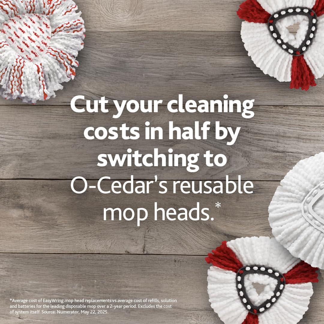 O-Cedar EasyWring Spin Mop Microfiber Refill (Pack of 4) - Image 3