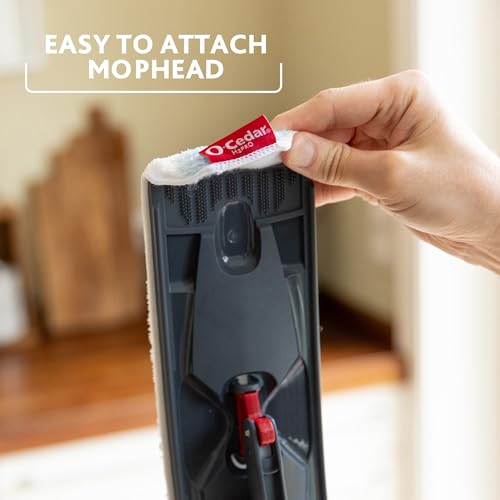 O-Cedar H2prO Flat Mop System | Quick Cleaning Tool | Clean with Water | Machine Washable Reusable Microfiber Mop Pad | Safe on Wood Floors, Vinyl, Tile, Baseboards, Walls - Image 8