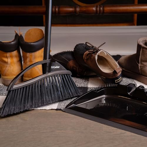 O-Cedar Indoor & Outdoor Strong Sweep Broom & Brush Bundle | Heavy Duty Bristles Remove 99% of Dust & Dirt in One Sweep | Step-On Dust Pan | Safe for Hardwoods, Powerful on Outdoor Debris - Image 3