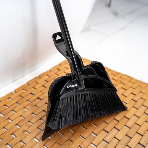 O-Cedar Indoor & Outdoor Strong Sweep Broom & Brush Bundle | Heavy Duty Bristles Remove 99% of Dust & Dirt in One Sweep | Step-On Dust Pan | Safe for Hardwoods, Powerful on Outdoor Debris - Image 5