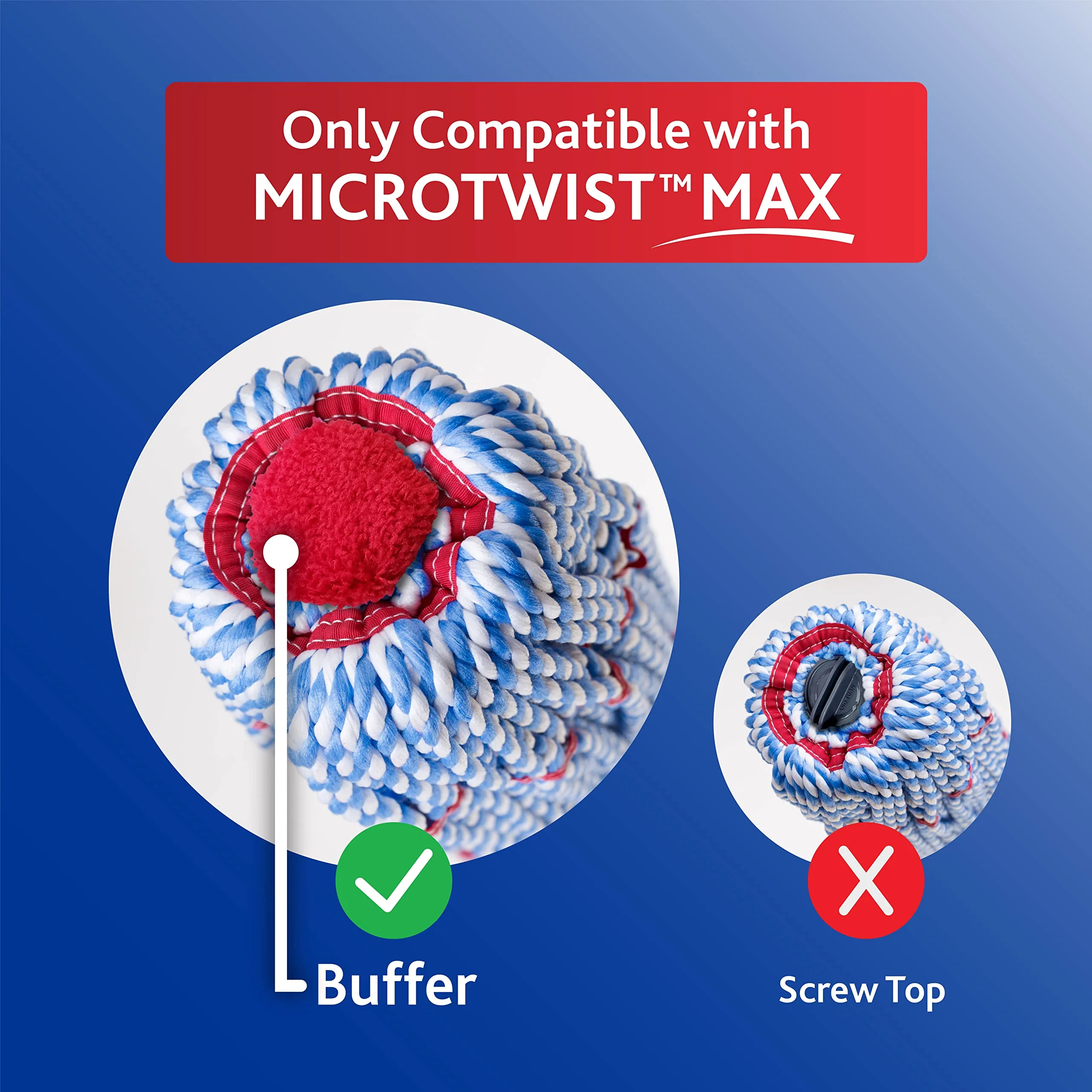 O-Cedar MicroTwist MAX Microfiber Twist Mop with 1 Extra Refill | Features Hands-Free Wringing | Extra Large 18-Inch Mop Head | Safe on All Floor Types - Image 6