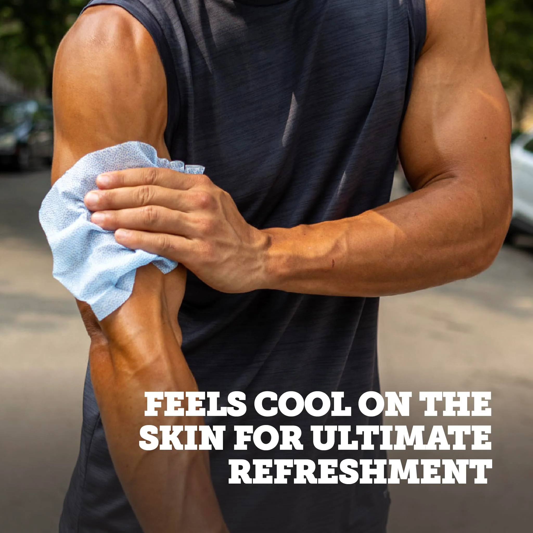 Oars + Alps Cooling Face & Body Wipes, Dual Sided Cleansing Wipes Towelettes for Post Workout, Activities,Commutes, Dermatologist Tested Skin Care with Menthol & Ginseng, Travel Friendly, 14ct - Image 6