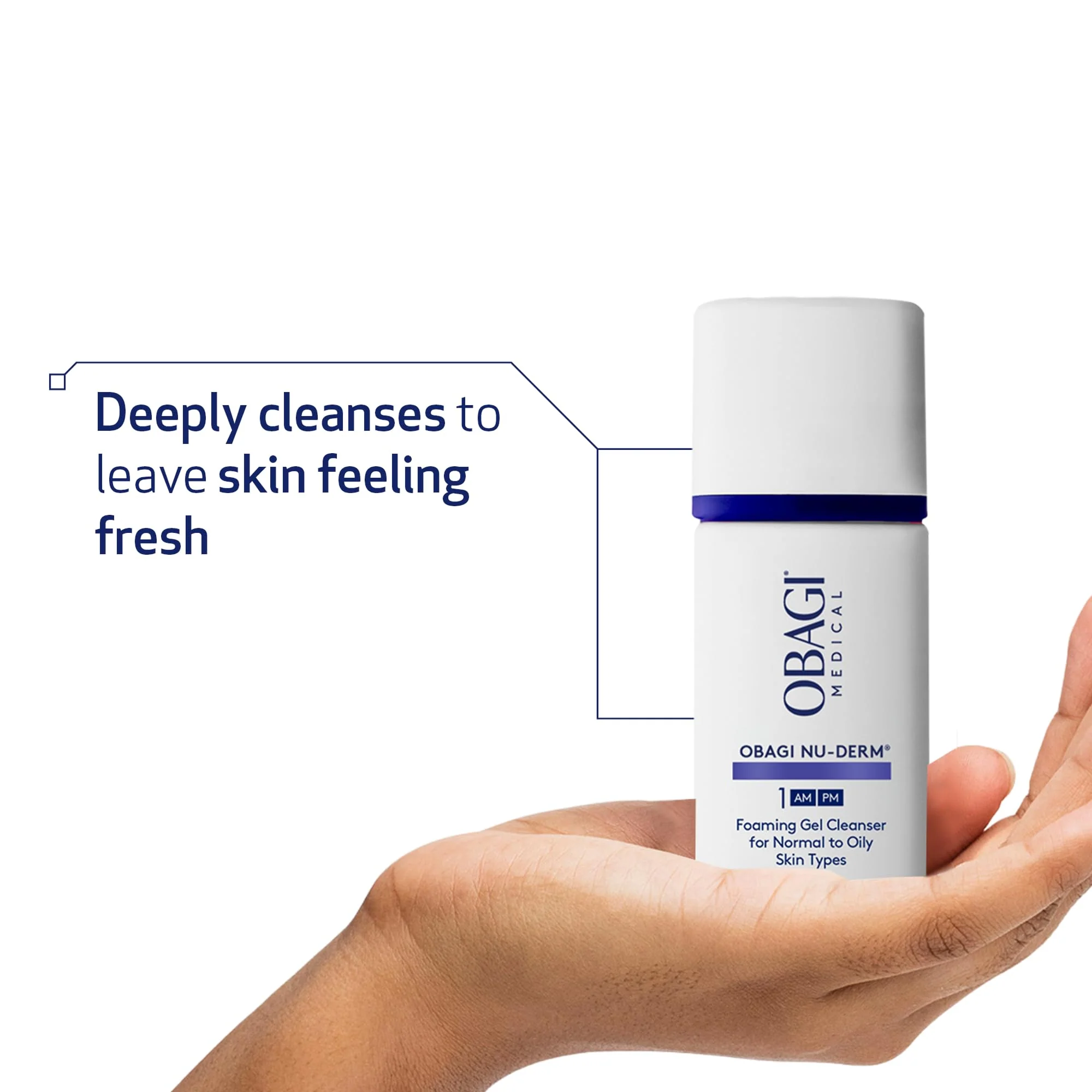 Obagi Nu-Derm Foaming Gel Cleanser Value Set – Cleanses Pores & Remove Makeup, Dirt, & Excess Oil – Classic 6.7 oz & 2 oz Travel Size - Image 3