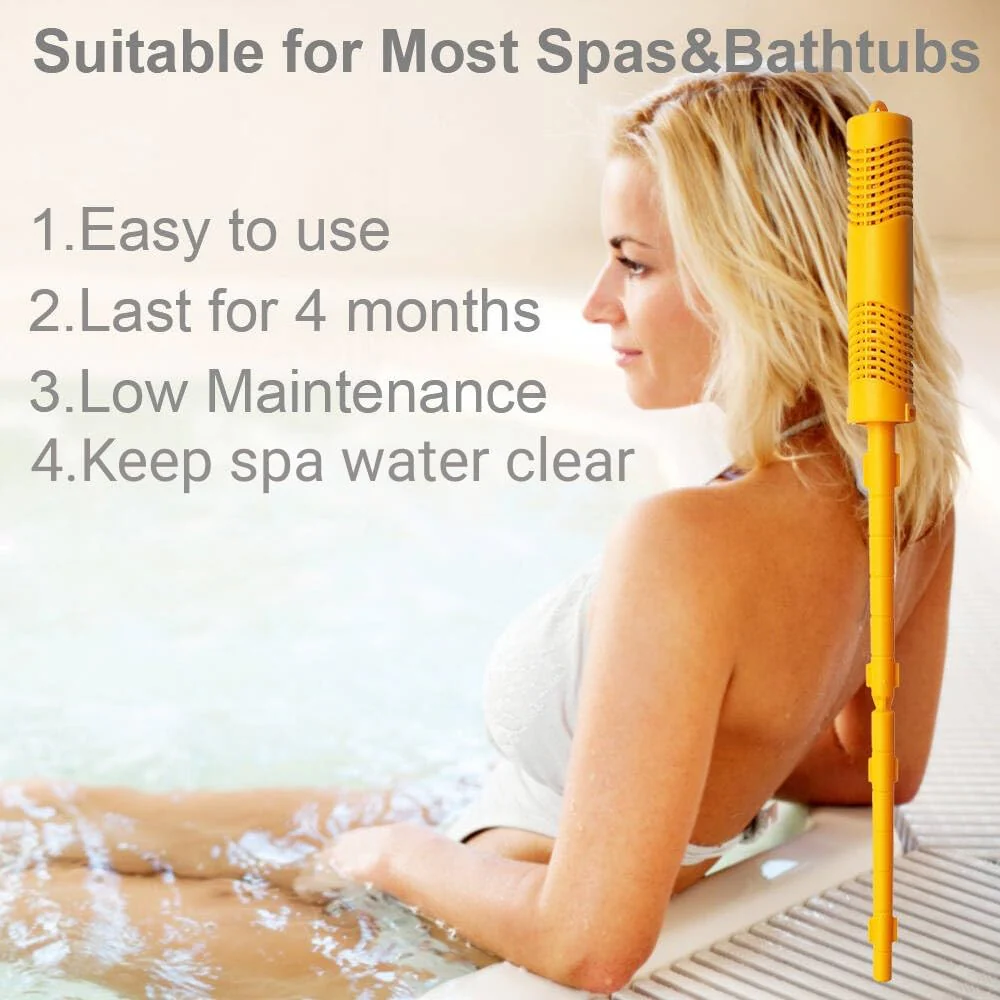 OBMAO Spa in-Filter Mineral Sticks Parts for Hot Tub Filter Cartridge with 4 Months Lifetime Universal for Pool&Hot Tub to Keep Water Clear(Yellow,4PCS) - Image 7