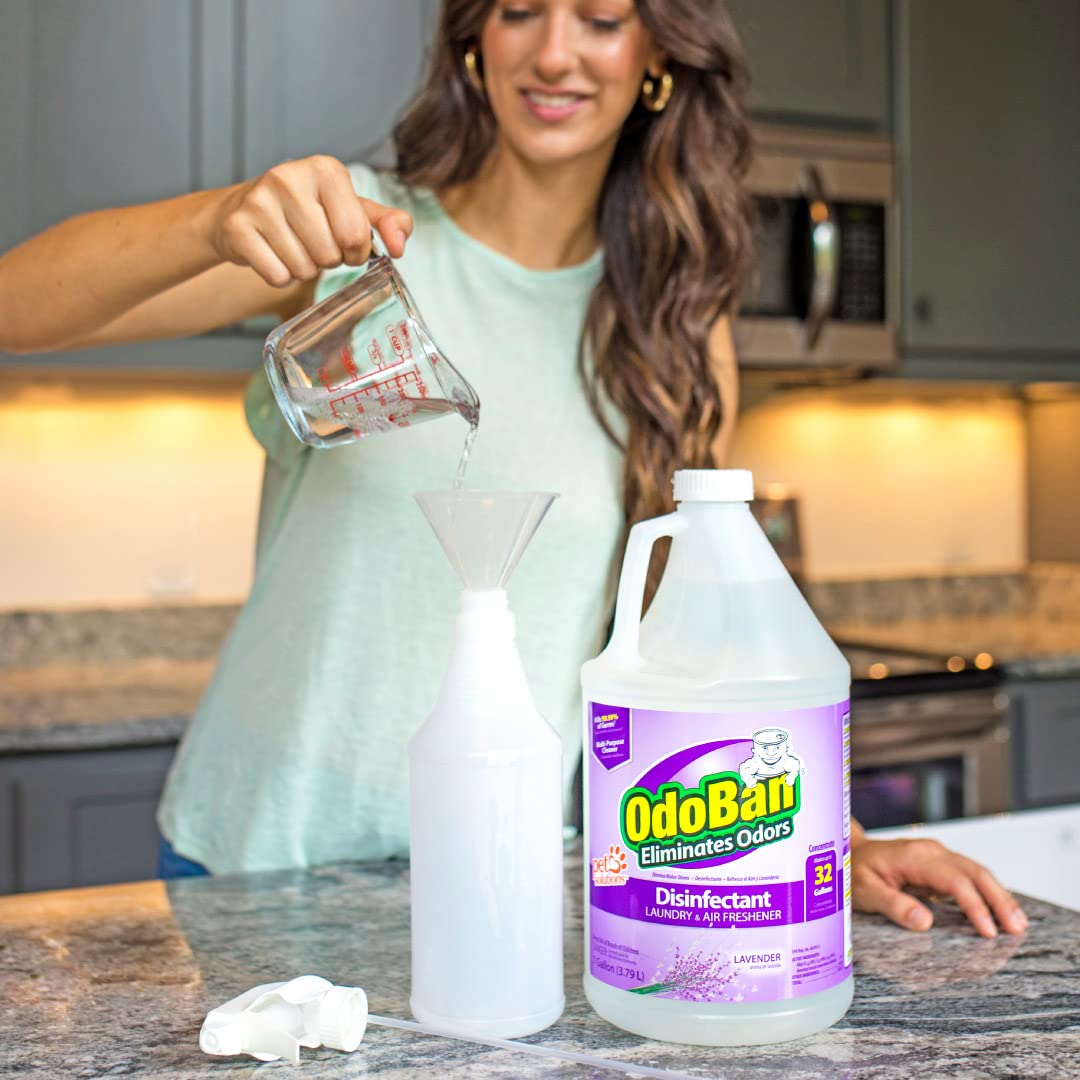 OdoBan Disinfectant Concentrate and Odor Eliminator, Made in the USA, Original Eucalyptus, Lavender and Cotton Breeze Scents, 3 Gallons - Image 5