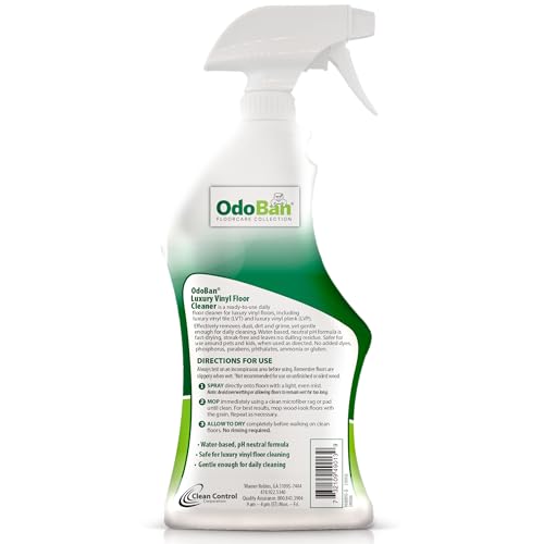 OdoBan Ready-to-Use Luxury Vinyl Floor Cleaner, Streak Free and Neutral PH Formula, Made in the USA, Scentless, 32 Oz Spray 6-Pack - Image 5