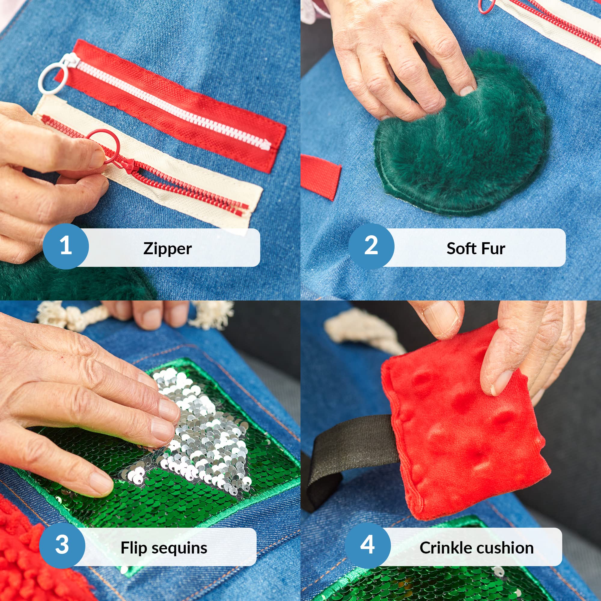 ODOXIA Fidget Apron for Elderly | Fidget Blanket for Dementia | Dementia Products for Elderly | Gift and Activities for Seniors with Alzheimer’s | Sensory Toys - Image 6