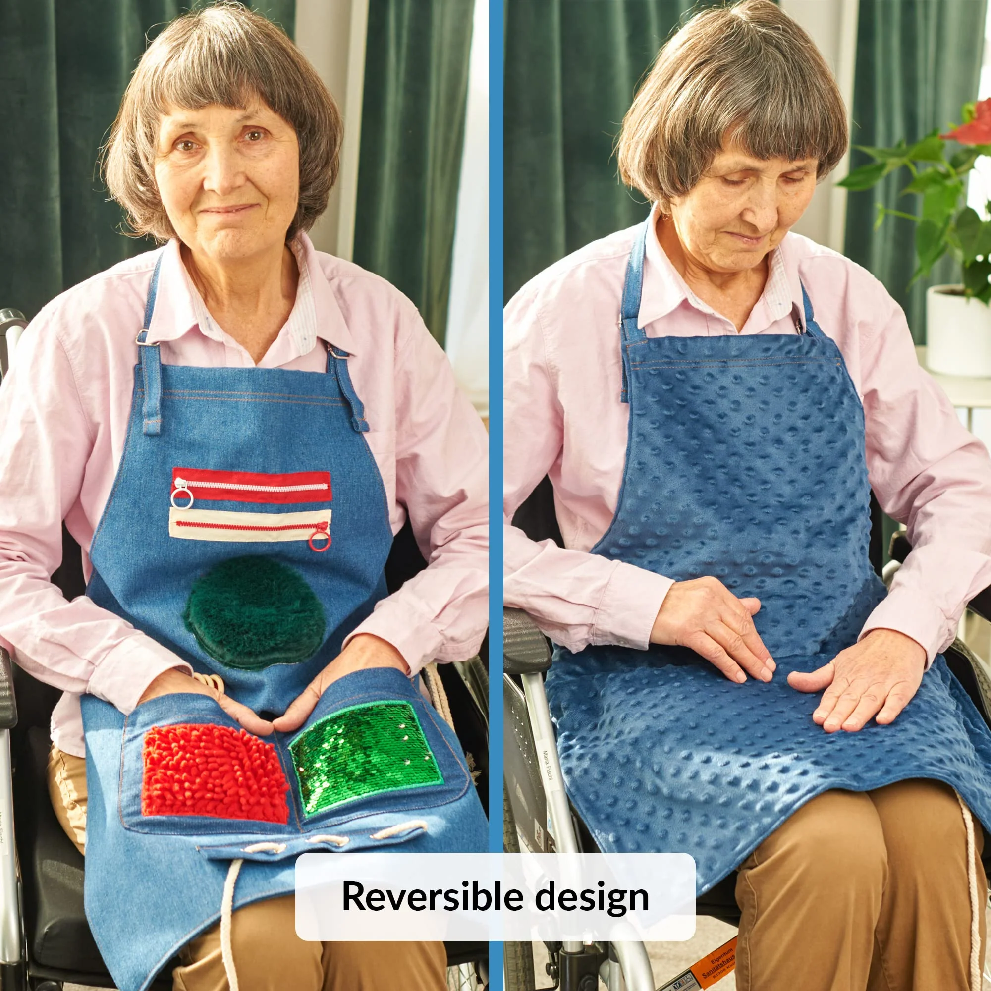 ODOXIA Fidget Apron for Elderly | Fidget Blanket for Dementia | Dementia Products for Elderly | Gift and Activities for Seniors with Alzheimer’s | Sensory Toys - Image 7