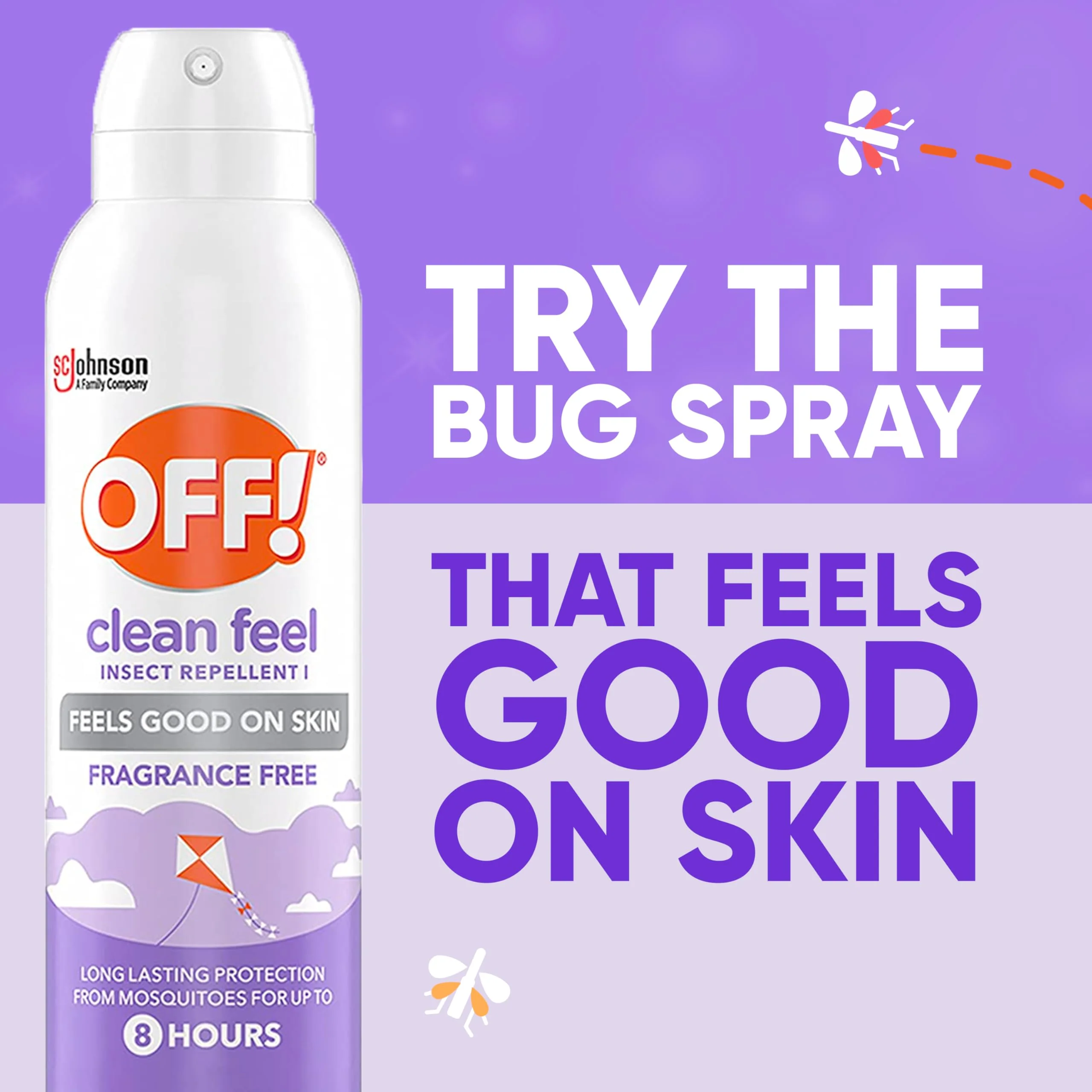 OFF! Clean Feel Insect Repellent Aerosol with 20% Picaridin, Bug Spray with Long Lasting Protection from Mosquitoes, Feels Good on Skin, 5 oz - Image 6