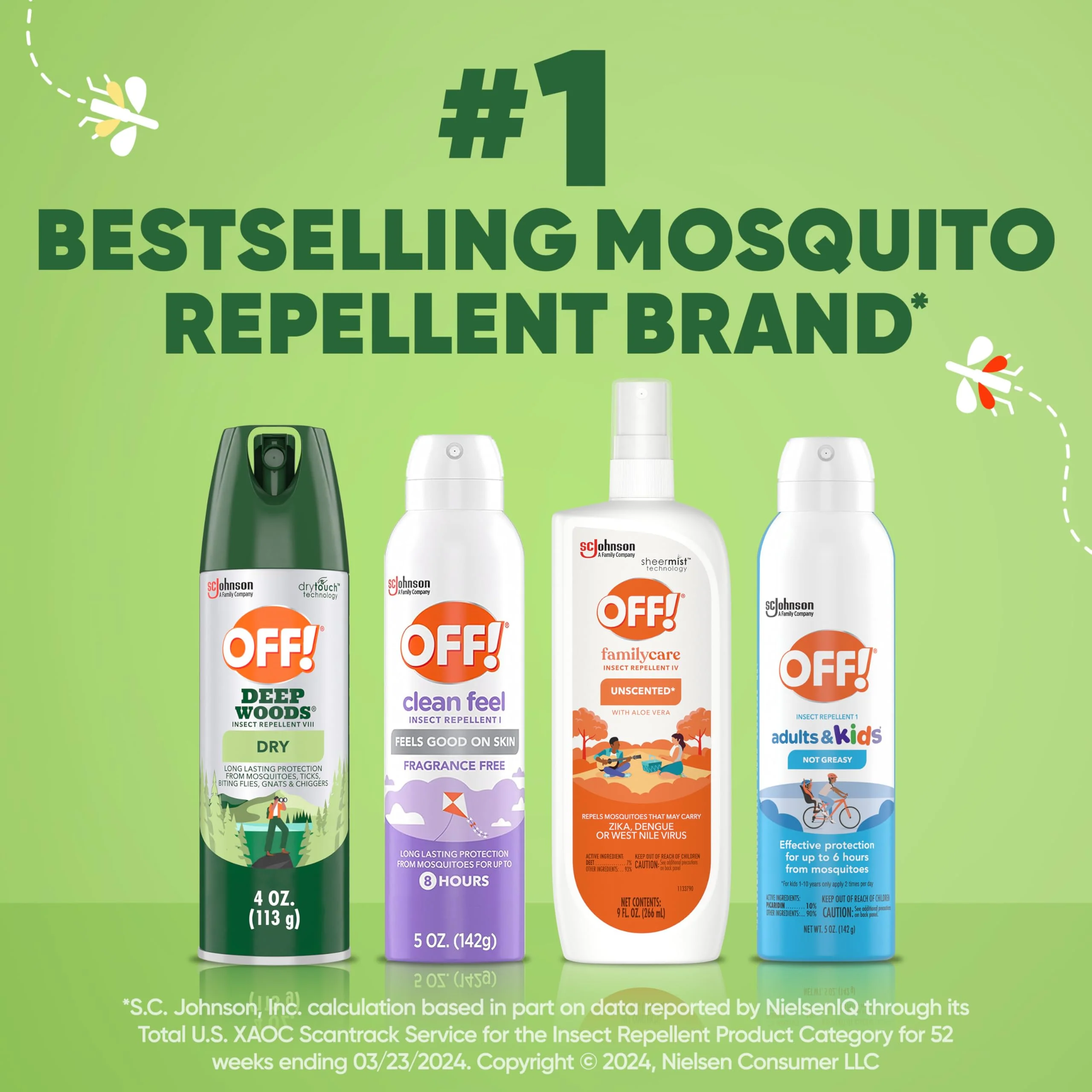 OFF! Deep Woods Insect Repellent Aerosol, Dry, Non-Greasy Formula, Bug Spray with Long Lasting Protection from Mosquitoes, 4 Oz, 4 Count - Image 9