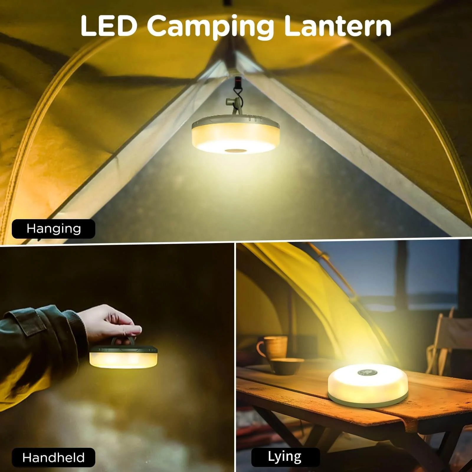 OGERY 2-Pack Camping String Lights, 4 in 1 Quick Storage 32.8FT Rechargeable Indoor Outdoor Fairy Lights String with 8 Lighting Modes, Hanging Portable LED for Christmas Decor Patio Party Essentials - Image 5