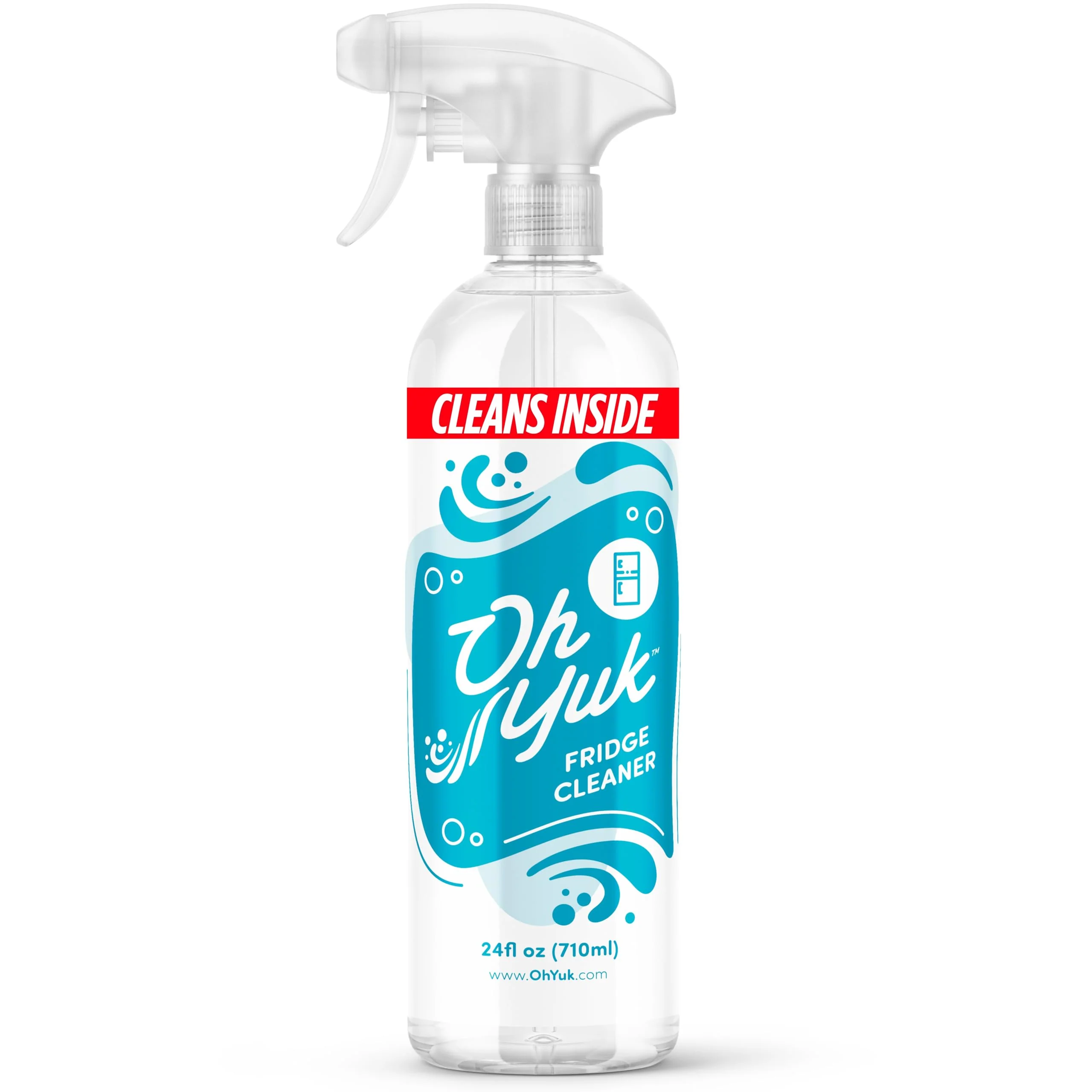 Oh Yuk Fridge Cleaner – Cleans Inside Refrigerator for Spotless, Food-Contact Safe Surfaces | Biodegradable, Vegan, Cruelty-Free | Effortlessly Lifts Sticky Messes & Dried-On Food | Spray Bottle