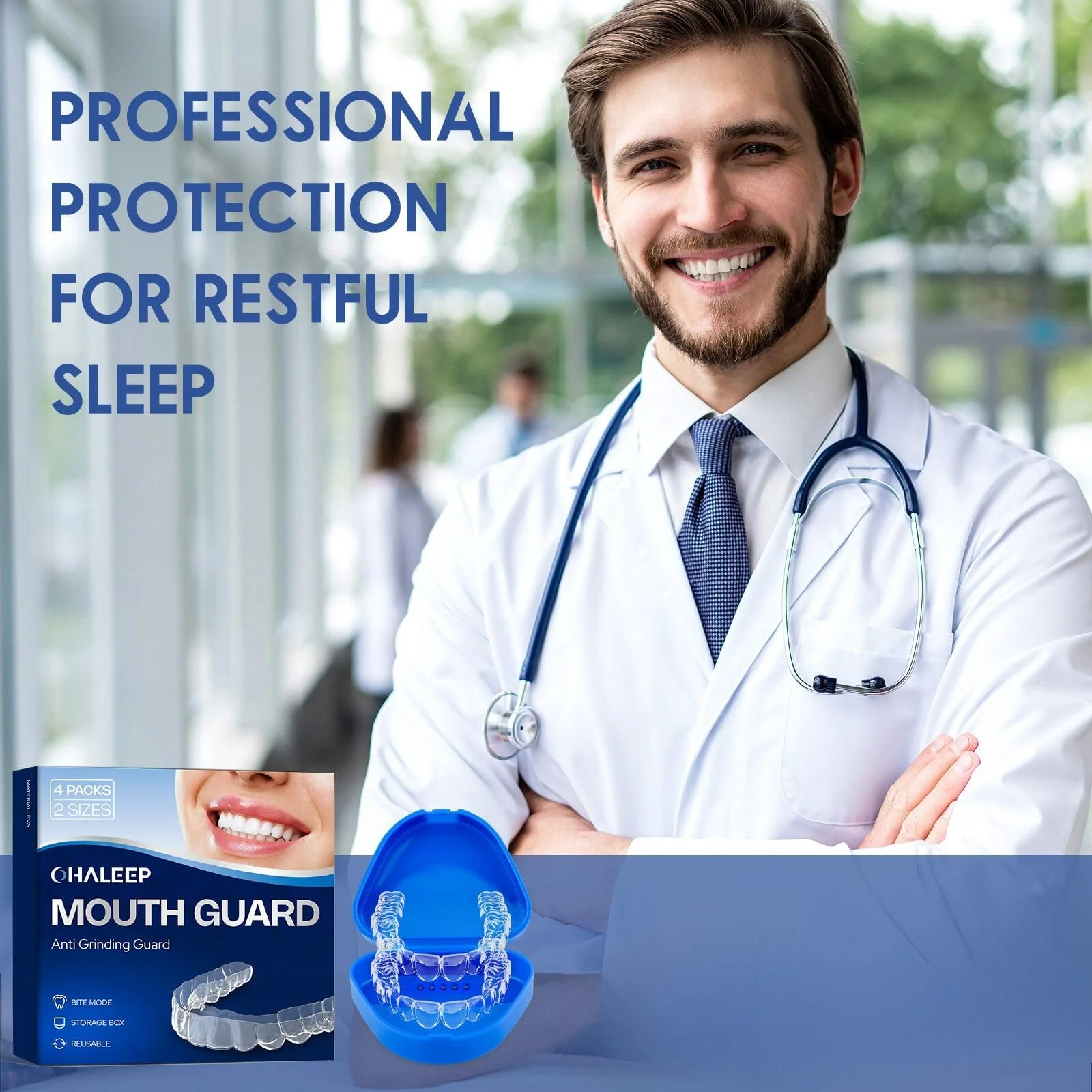OHALEEP Anti Grinding Guard for Clenching Teeth at Night, Teeth Grinding Mouthguards for Sleeping, Mouth Guard for Grinding Teeth at Night, Night Guards for Teeth Grinding for Adults - Image 3
