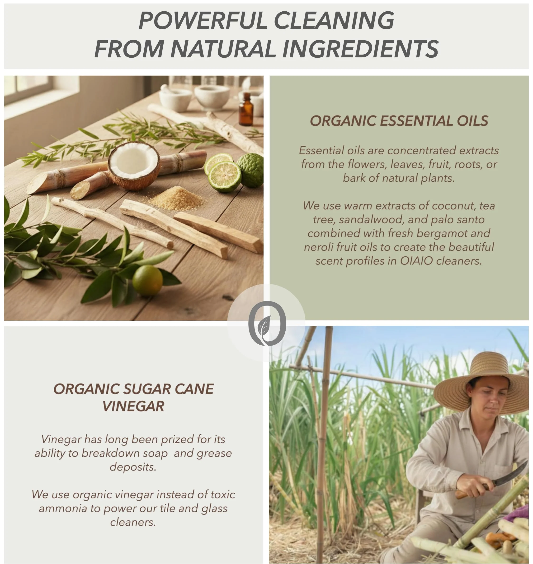 OIAIO Non-Toxic Wood Cleaner - Natural Organic Ingredients that Truly Perform - 24oz - Light Coconut & Palo Santo Scent - Image 6