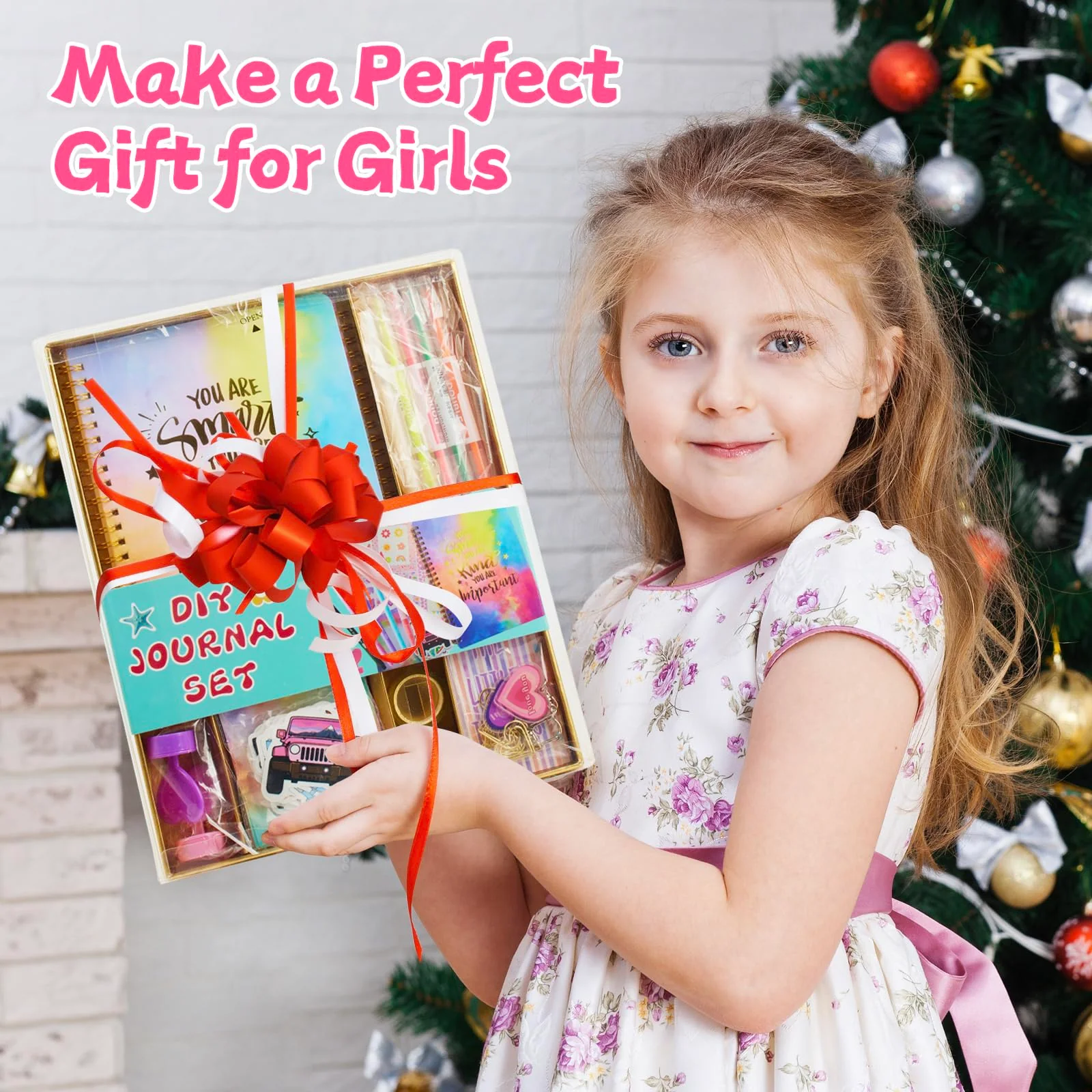 OIHEW DIY Journal Kit for Girls/Teen/Tween, 2 PC Stationery | Scrapbook | Diary | Journaling Art Crafts Supplies Set, Christmas | Birthday Gift for 8 9 10 11 12 13 14 Year Old Girl Ideas - Image 8