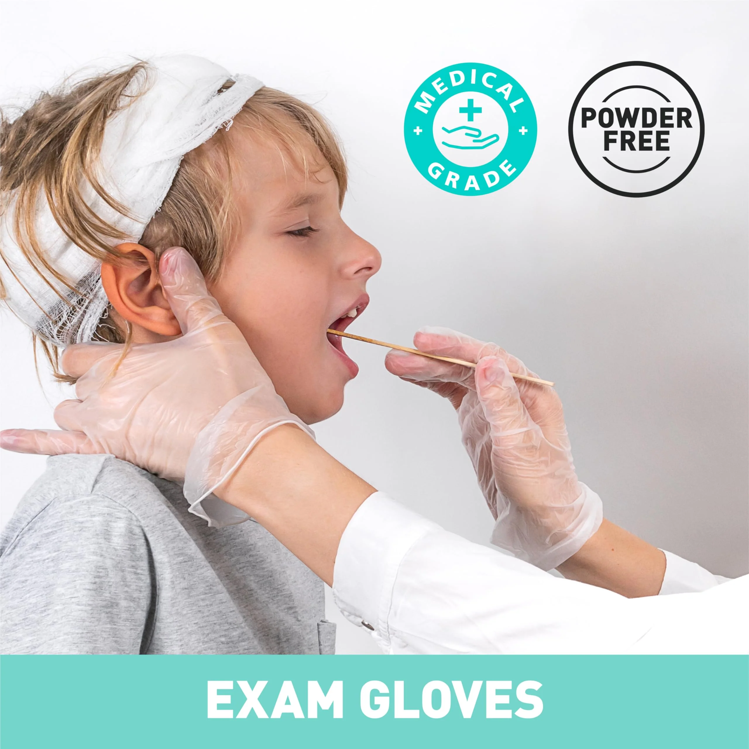 OKIAAS Disposable Gloves XL, Food Safe, Bulk of 200 Pcs|Latex and Powder-Free Clear Vinyl Gloves for Cleaning, Food Prep - Image 4