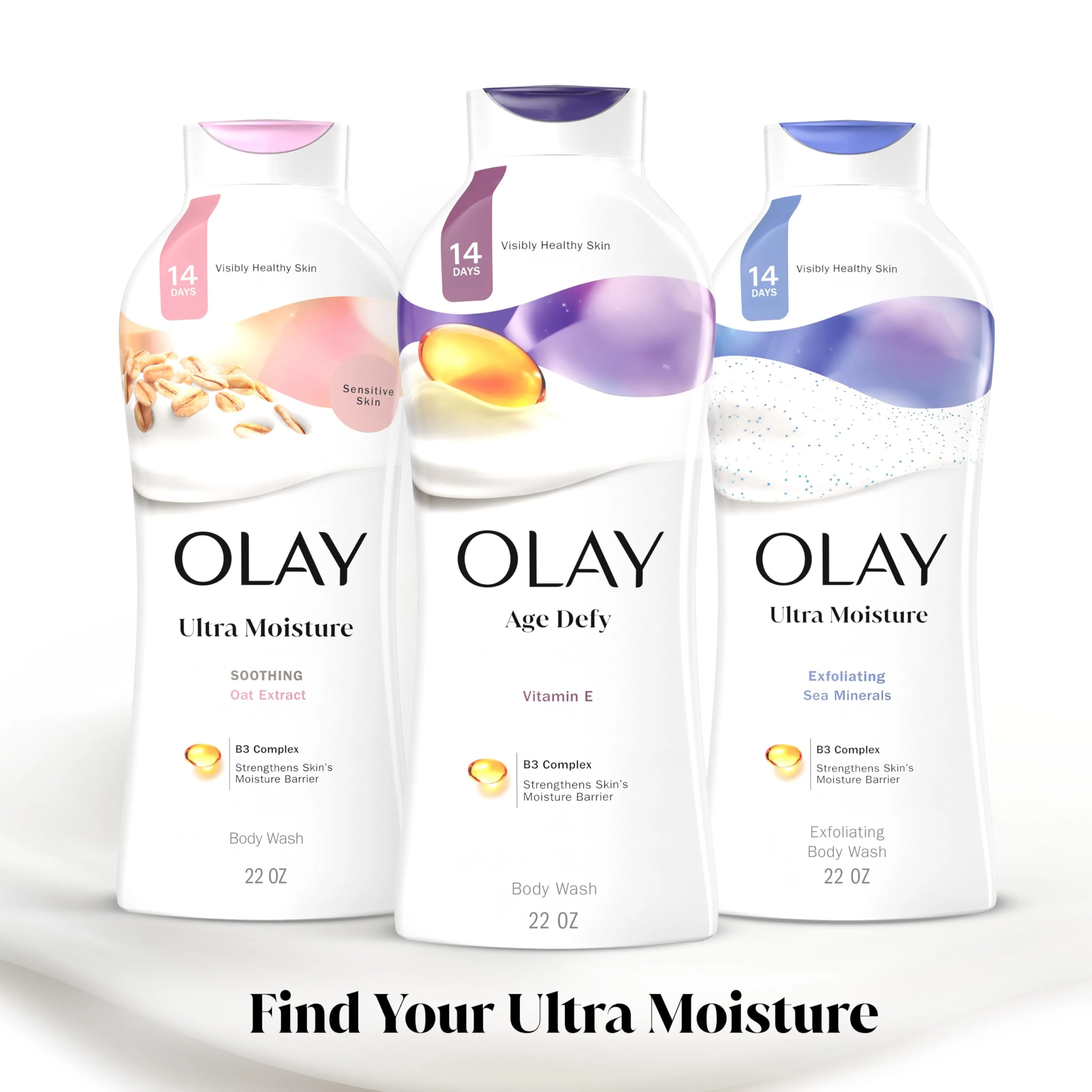 Olay Body Wash for Women, Age Defying with Vitamin E, 24hr Moisturizing, Hydrating & Refreshing, B3 Vitamin Complex, Free of Parabens & Phthalates, for All Skin Types, Scented, 22 fl oz (Pack of 2) - Image 6
