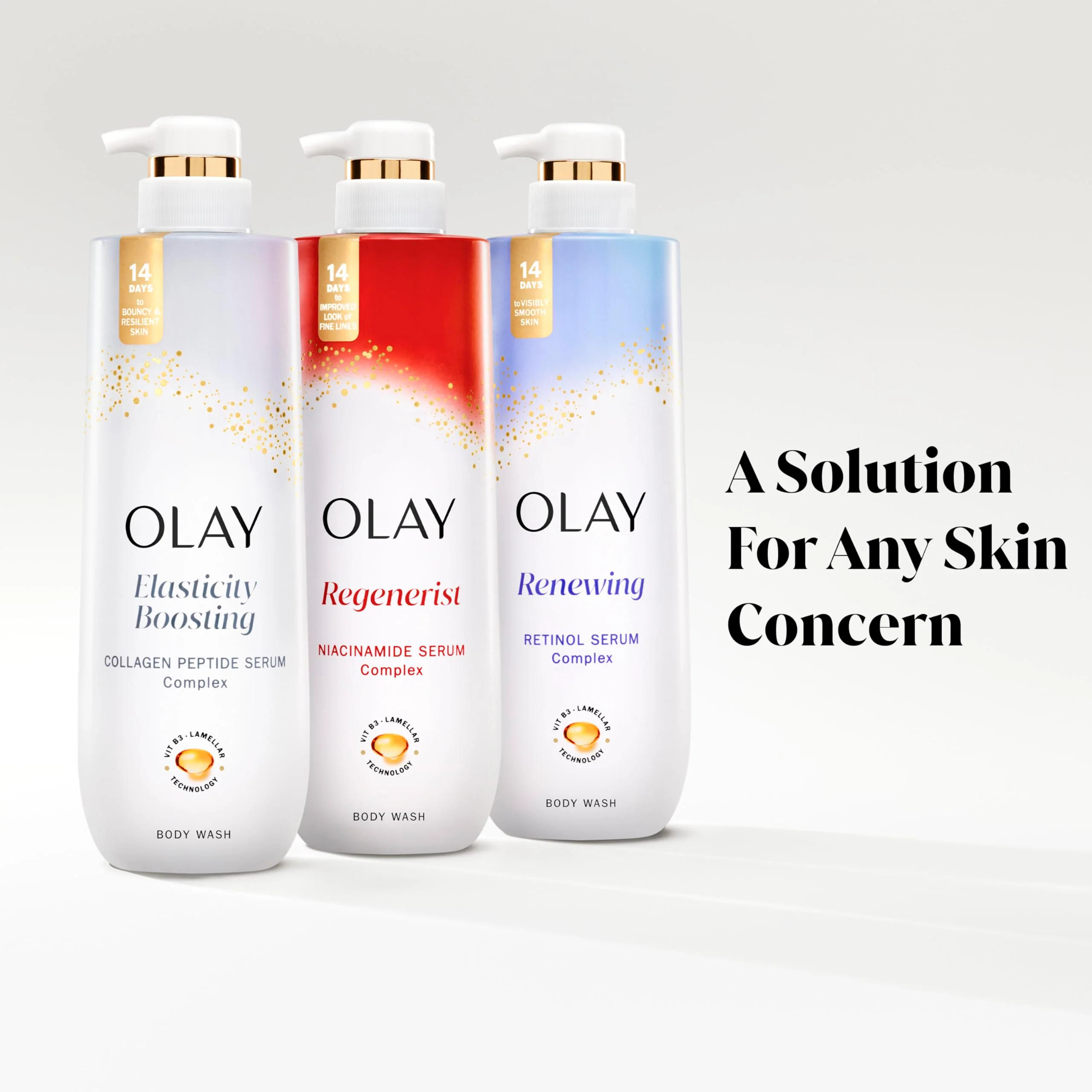 Olay Body Wash for Women, Regenerist Smoothing, Niacinamide Serum Complex, Renews Moisture, Free of Parabens & Phthalates, Vitamin B3 Lameller Technology, For All Skin Types, 20 fl oz (Pack of 4) - Image 6