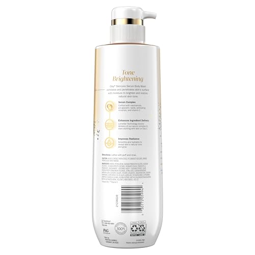 Olay Body Wash for Women, Tone Brightening Exfoliation, Vitamin C Serum Complex, Renew Moisture, Free of Parabens & Phthalates, Vitamin B3 Lameller Technology, For All Skin Types, 20 fl oz (Pack of 4) - Image 2