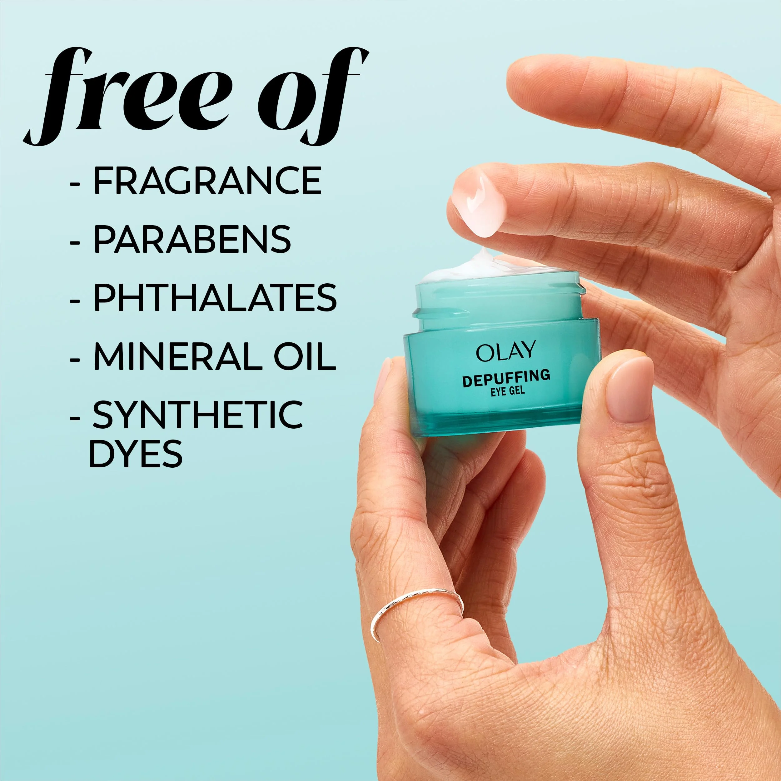 Olay Hyaluronic + Peptide 24 Gel Eye Cream, Fragrance-Free, 0.5oz (15 mL) - Image 9