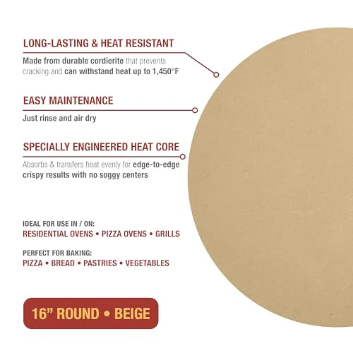 Old Stone Round Pizza Stone, 16-Inch - Image 7