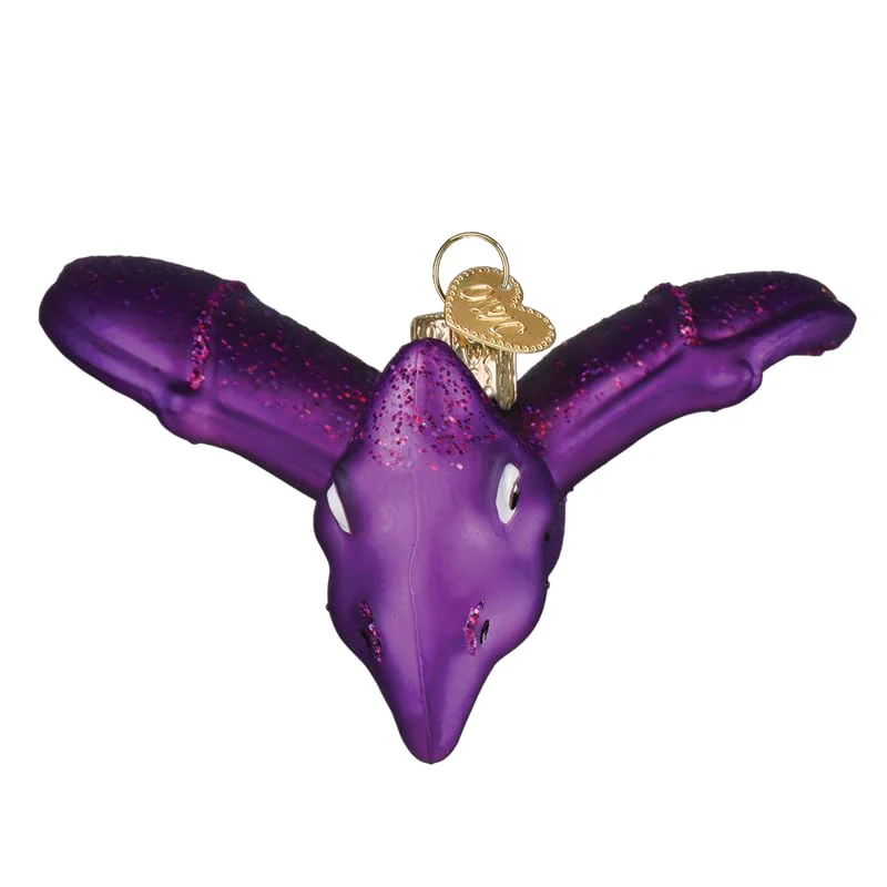 Old World Christmas A-Roarable Pterodactyl Glass Blown Ornament for Christmas Tree, Handcrafted Holiday Decoration, Dino Collection - Image 2