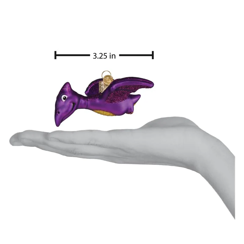 Old World Christmas A-Roarable Pterodactyl Glass Blown Ornament for Christmas Tree, Handcrafted Holiday Decoration, Dino Collection - Image 5