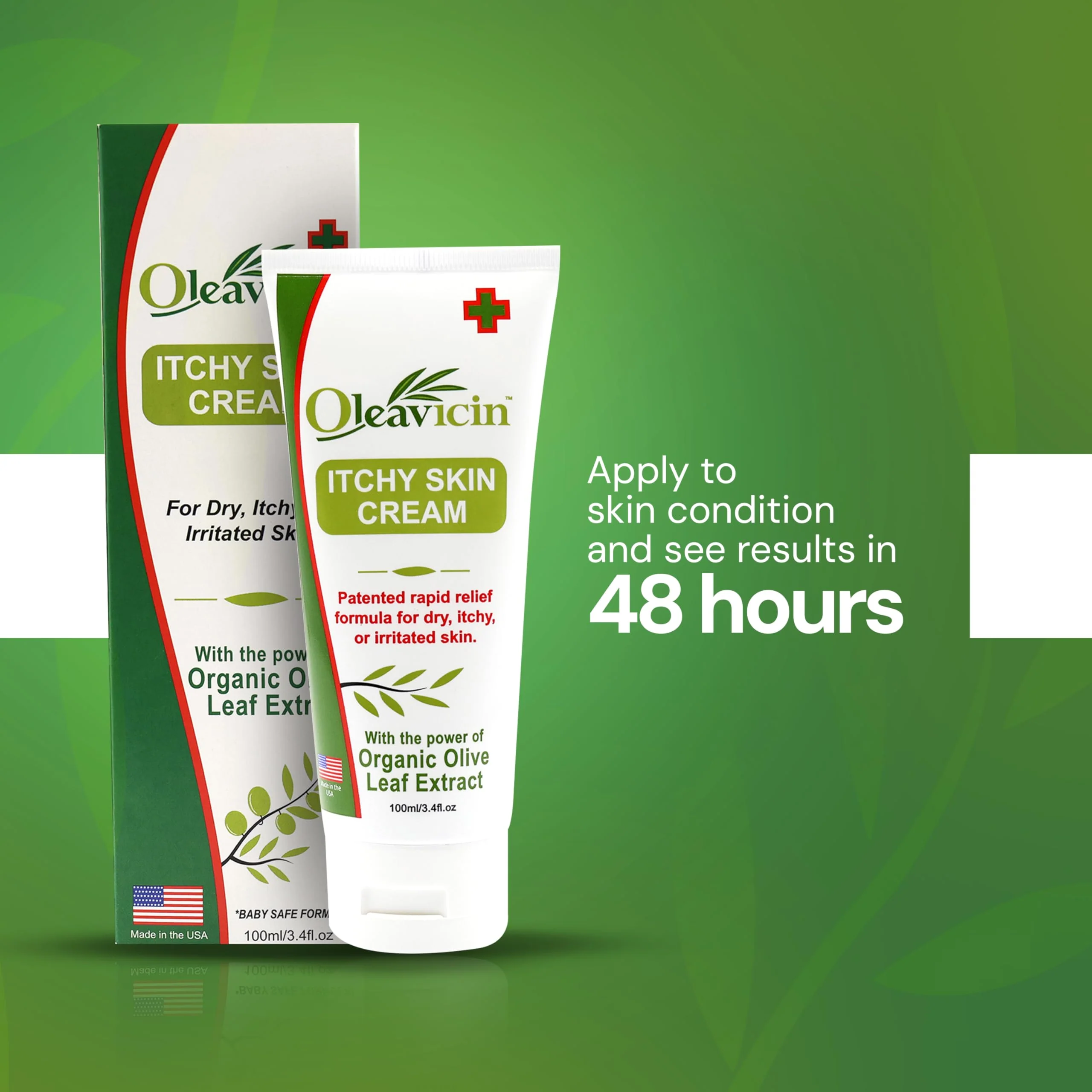 Oleavicin Organic Extra Strength Anti-Itch Cream for Dry, Itchy Skin Relief Natural Fungal & Rash Treatment with Olive Leaf Extract Fast-Acting, Long-Lasting Relief - Image 3