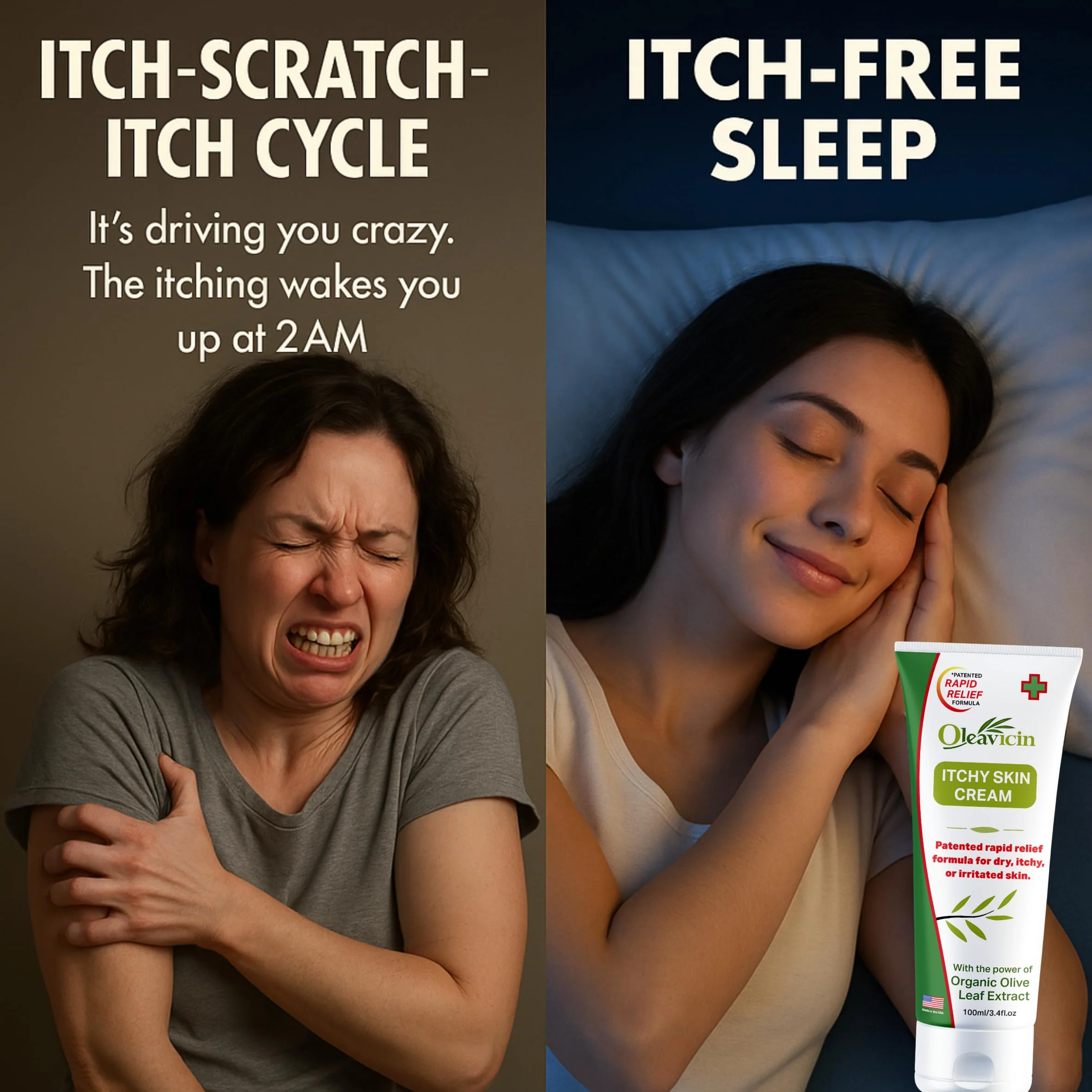 Oleavicin Organic Extra Strength Anti-Itch Cream for Dry, Itchy Skin Relief Natural Fungal & Rash Treatment with Olive Leaf Extract Fast-Acting, Long-Lasting Relief - Image 9