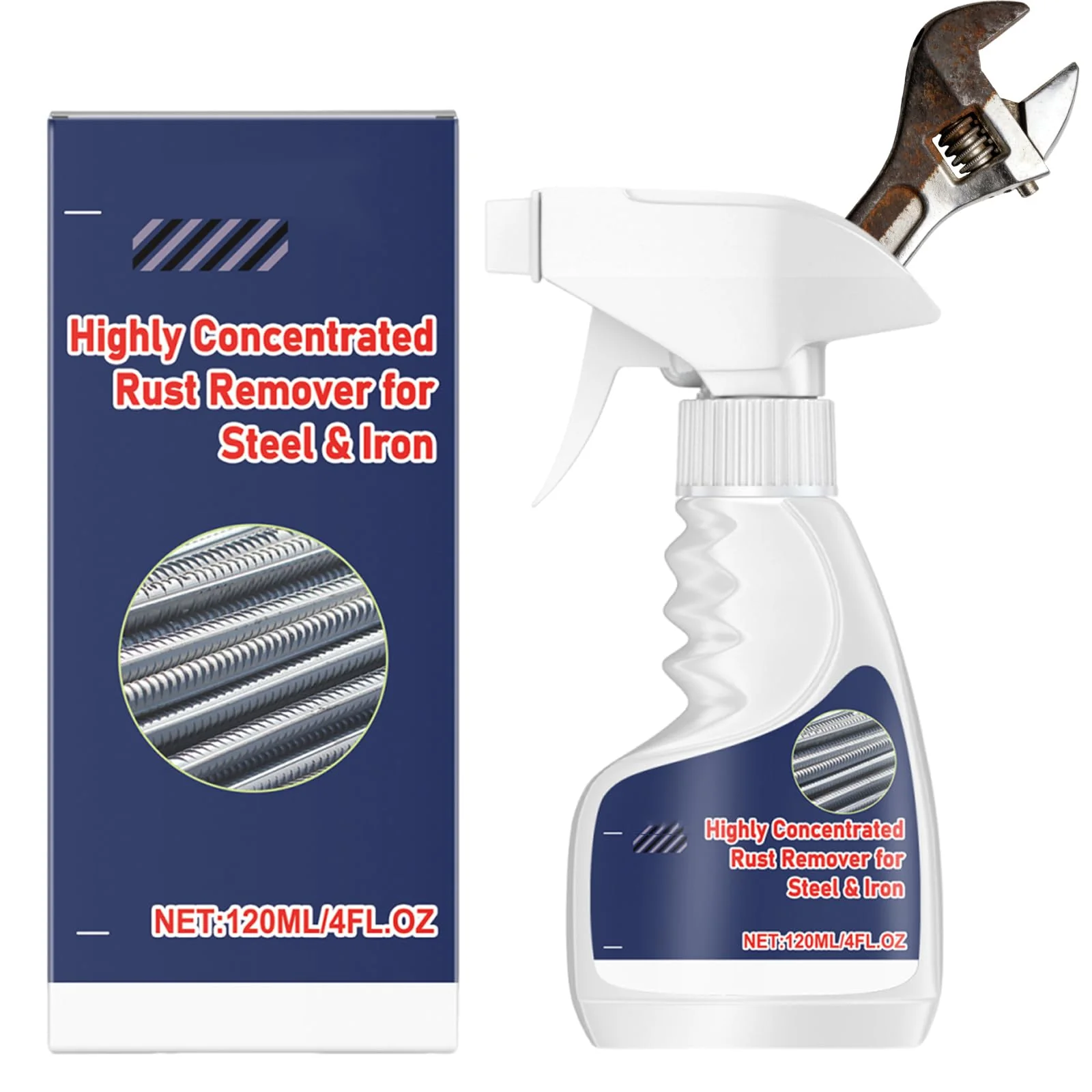 Olephique Meigline Rust Remover, Highly Concentrated Steel Rust Remover, Meigline Rust Removal, Rust Stain Remover for Tools, Stainless Steel, Automotive Parts, Fast Acting Rust (1PC)
