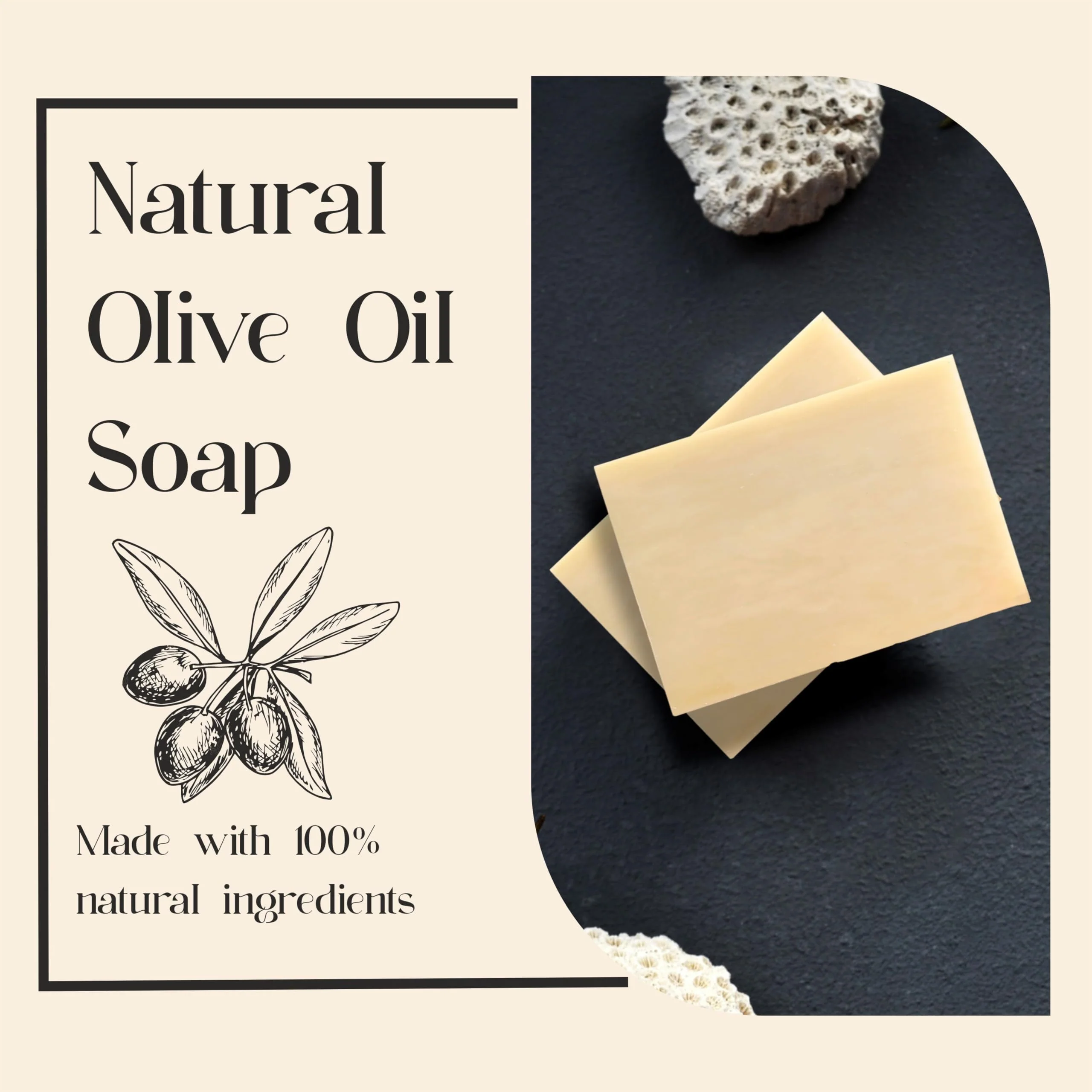 Olive Oil Soap Bar - Handmade 100% Pure Natural & Vegan - 5.3 oz Each Bar (9 Bars) - Image 6