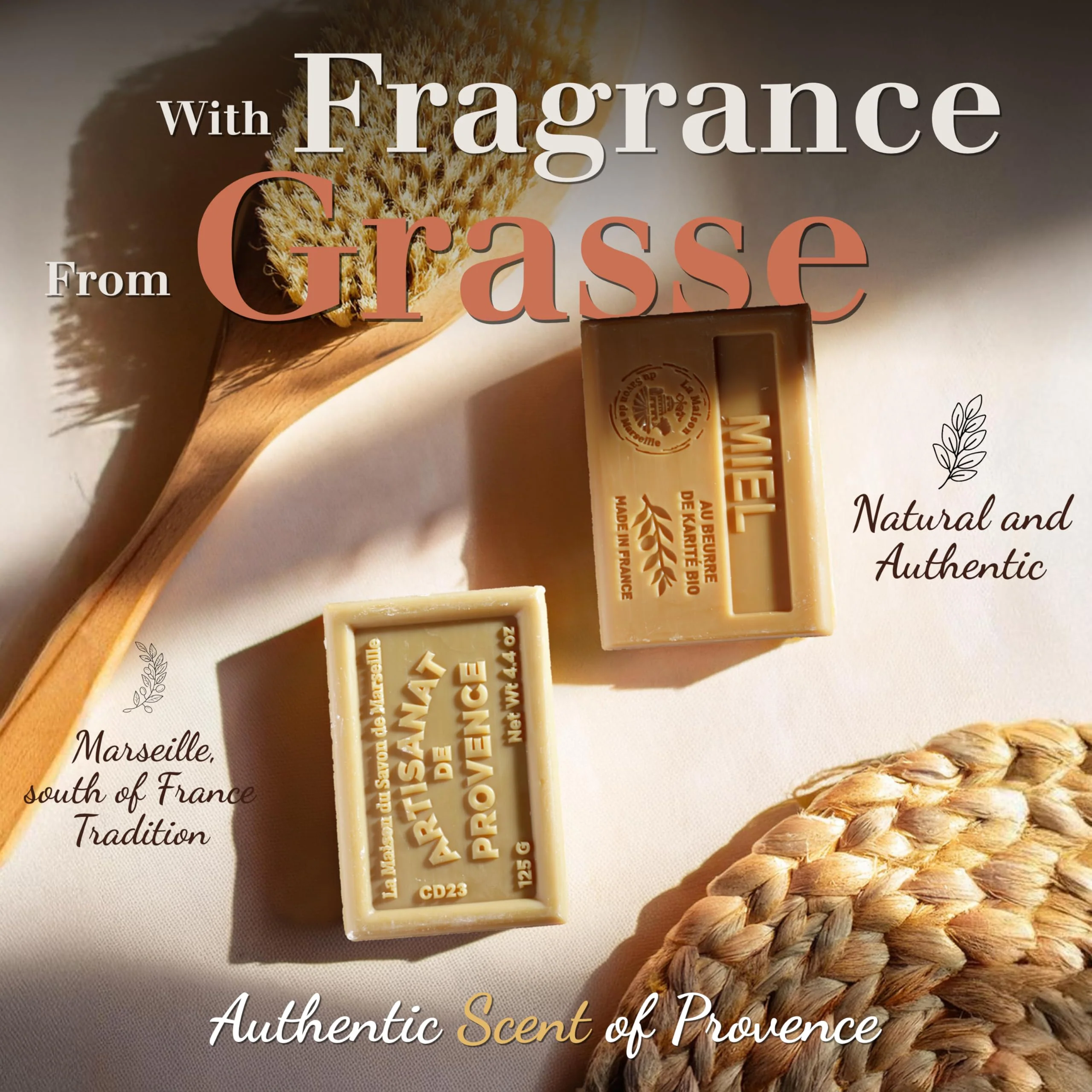 Olive Oil Soap Savon de Marseille Soap – Traditional French Milled Soap with Organic Shea Butter, Moisturizing Marseille Soap Bar Made in France, French Soap Bar, 3 x 4.4 oz – La Maison Du Savon - Image 5