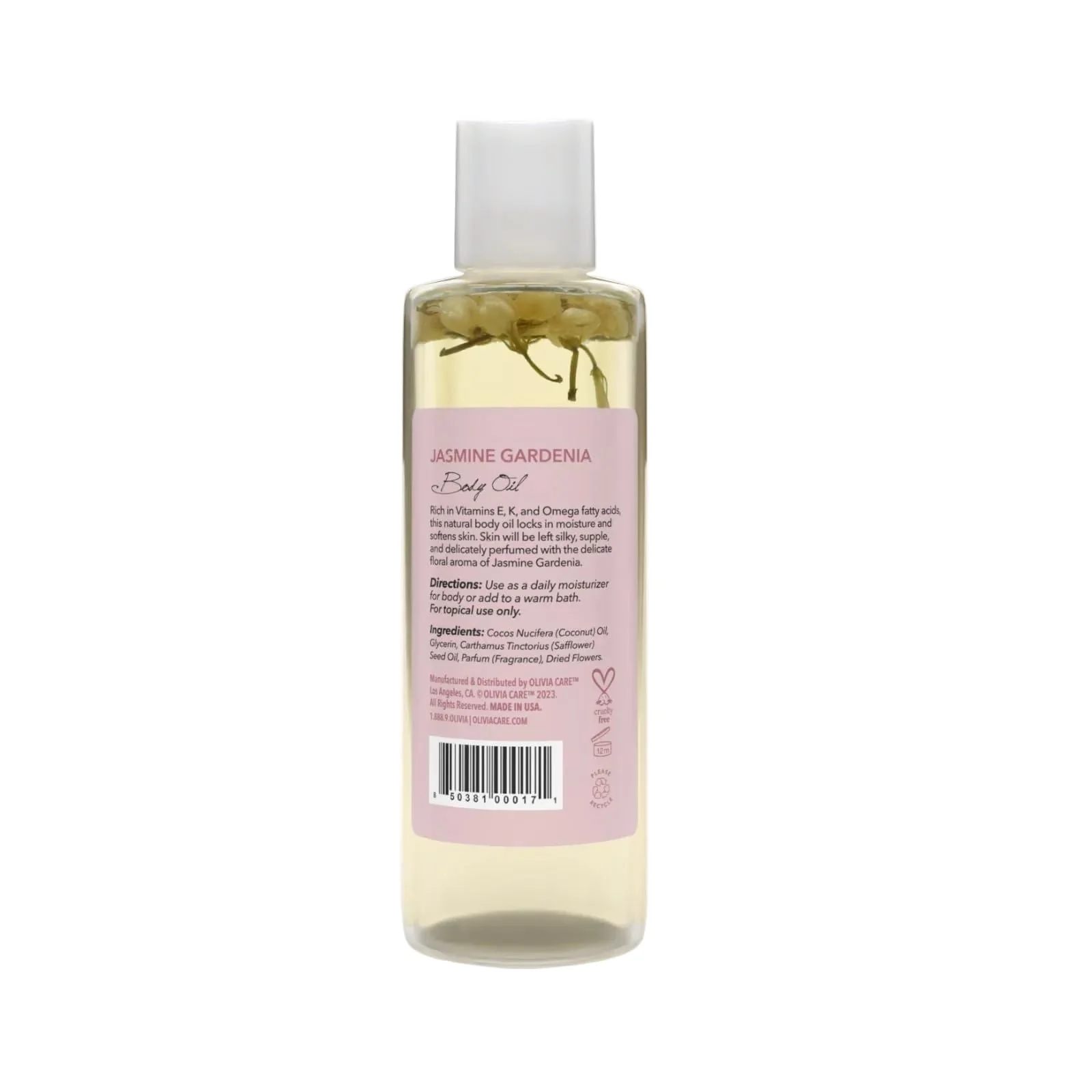 Olivia Care Jasmine Gardenia Body Oil Vegan & Natural Oil For Women | Hydrating & Moisturizing After Bath Oil - with VITAMIN E, K & Omega Fatty Acids Reduce Dry Skin - 4 OZ - Image 2