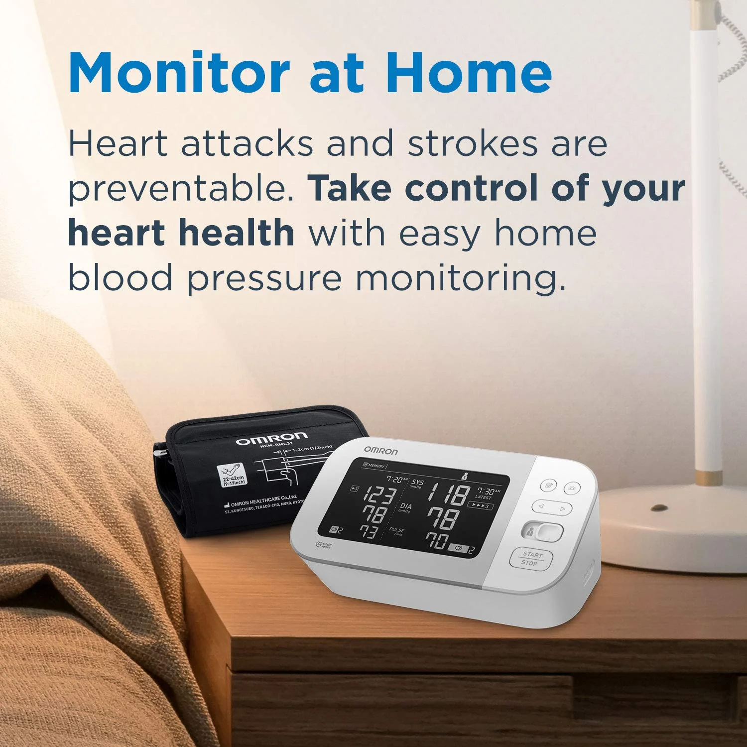 OMRON Platinum Blood Pressure Monitor, Upper Arm Cuff, Digital Bluetooth Blood Pressure Machine, Stores Up To 200 Readings for Two Users (100 readings each) - Image 3