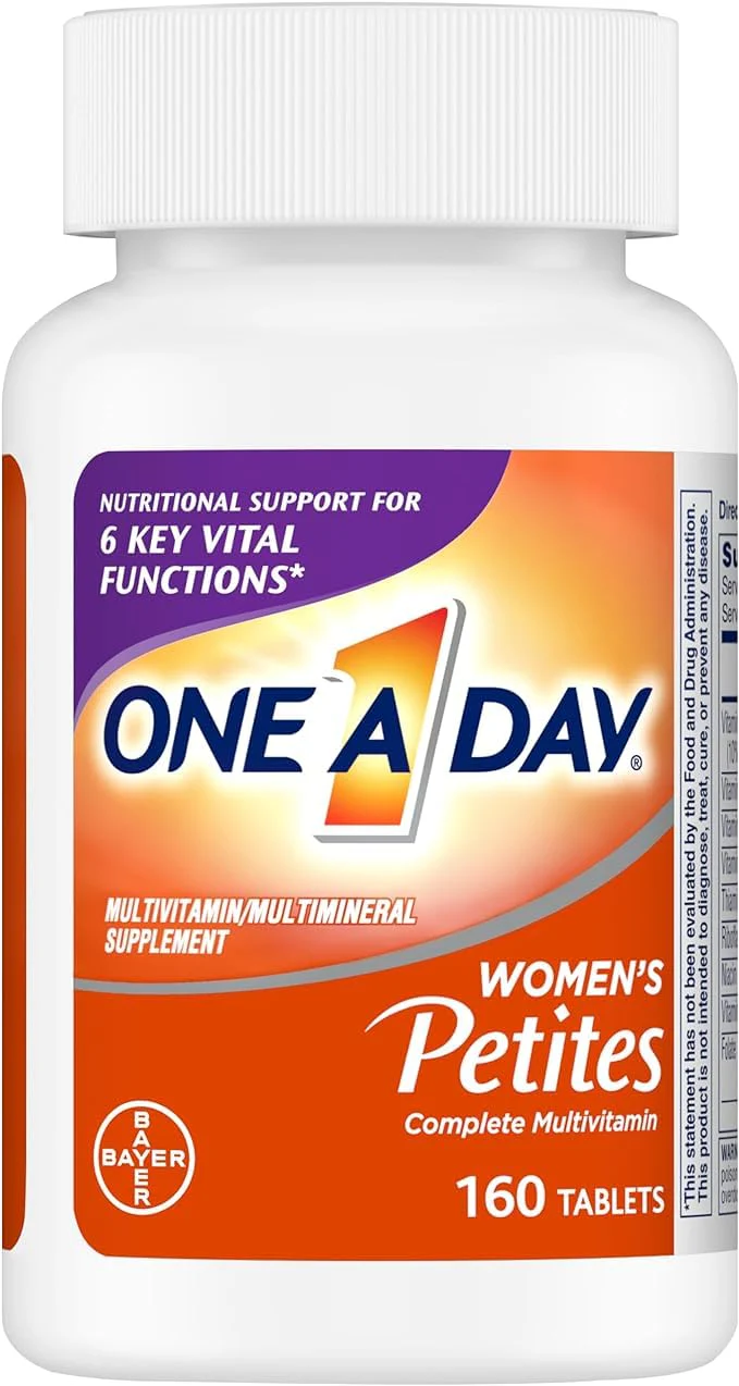 ONE A DAY Women’s Petites Multivitamin,Supplement with Vitamin A, C, D, E and Zinc for Immune Health Support, B Vitamins, Biotin, Folate (as folic Acid) & More,Tablet, 160 Count (Pack of 2) - Image 2