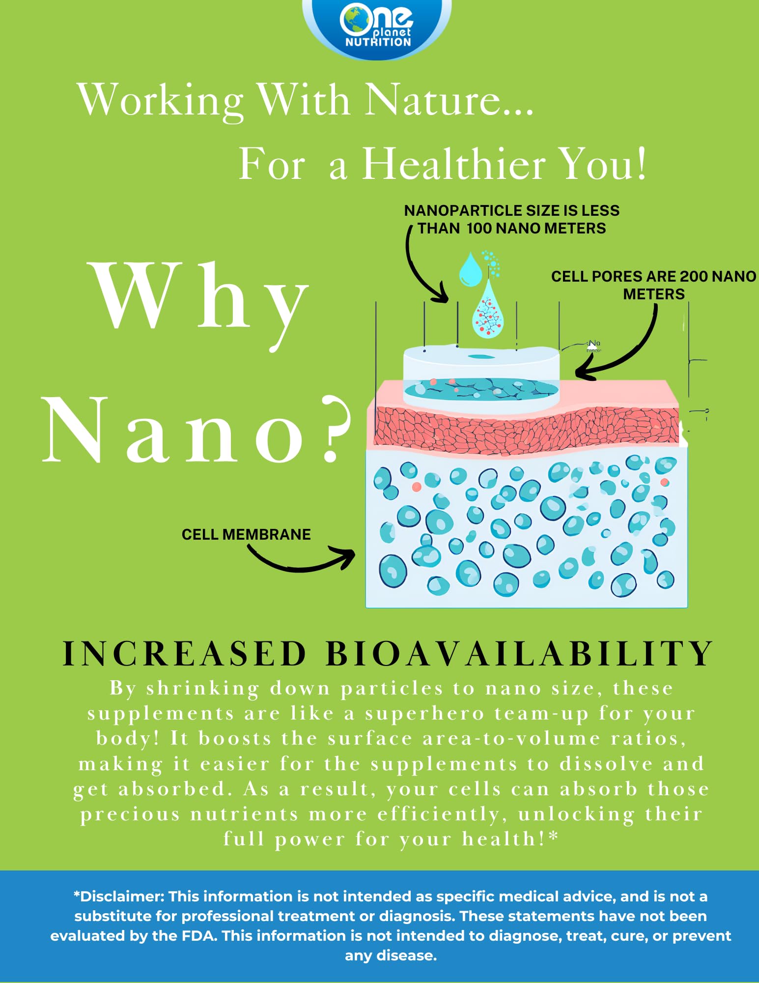 One Planet Nutrition Nano Curcumin 500 mg Veggie Capsules (60 Servings), Nano for High Absorption, Supports Overall Wellness, Non-GMO, Vegan, Gluten-Free - Image 5