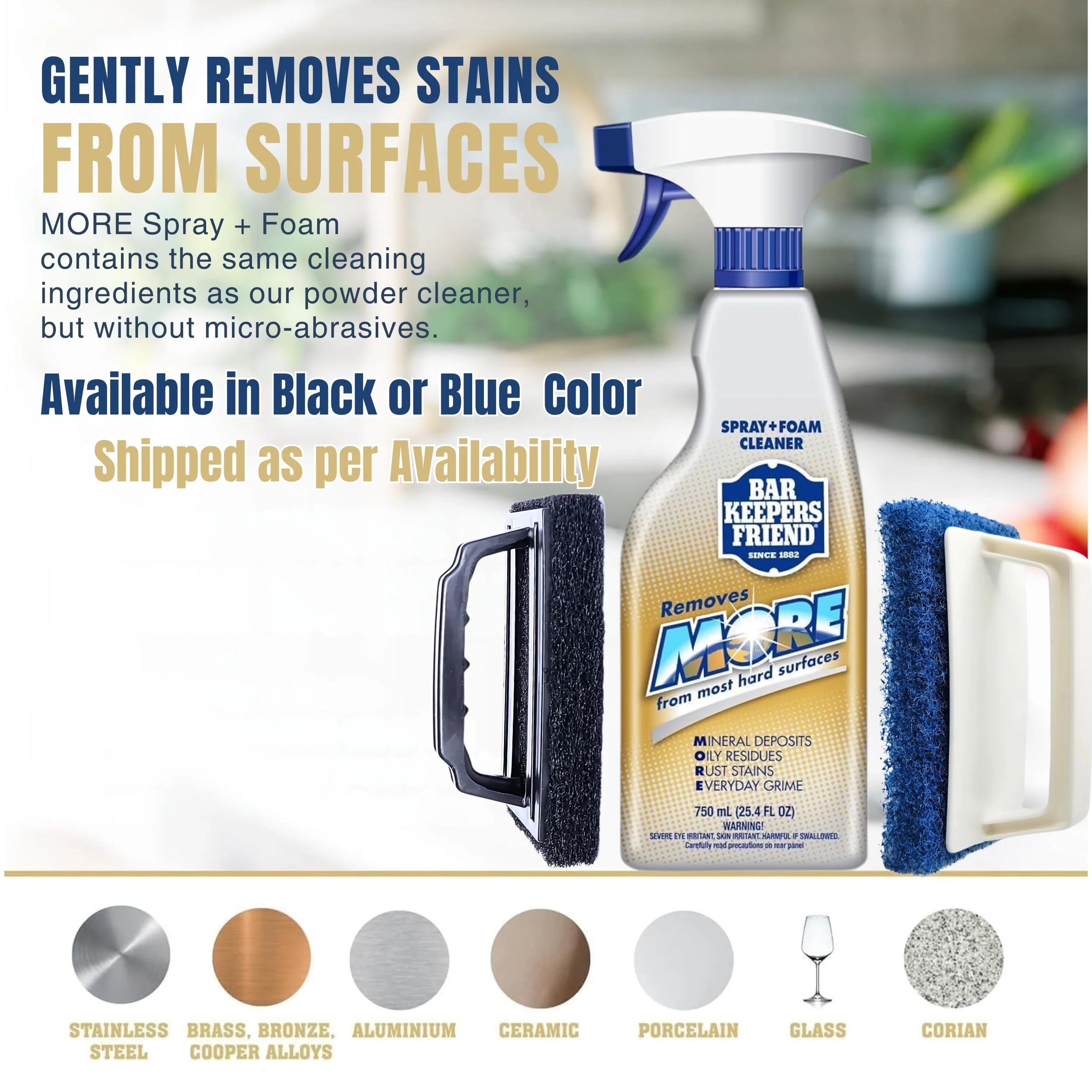 ONE96NINE Daily Shower Spray Kit with 2 Items, Hard Water Spray Foam Cleaner with Glass Stain Remover Scrub Brush. An All In One Shower Cleaner Spray Solution - Image 9