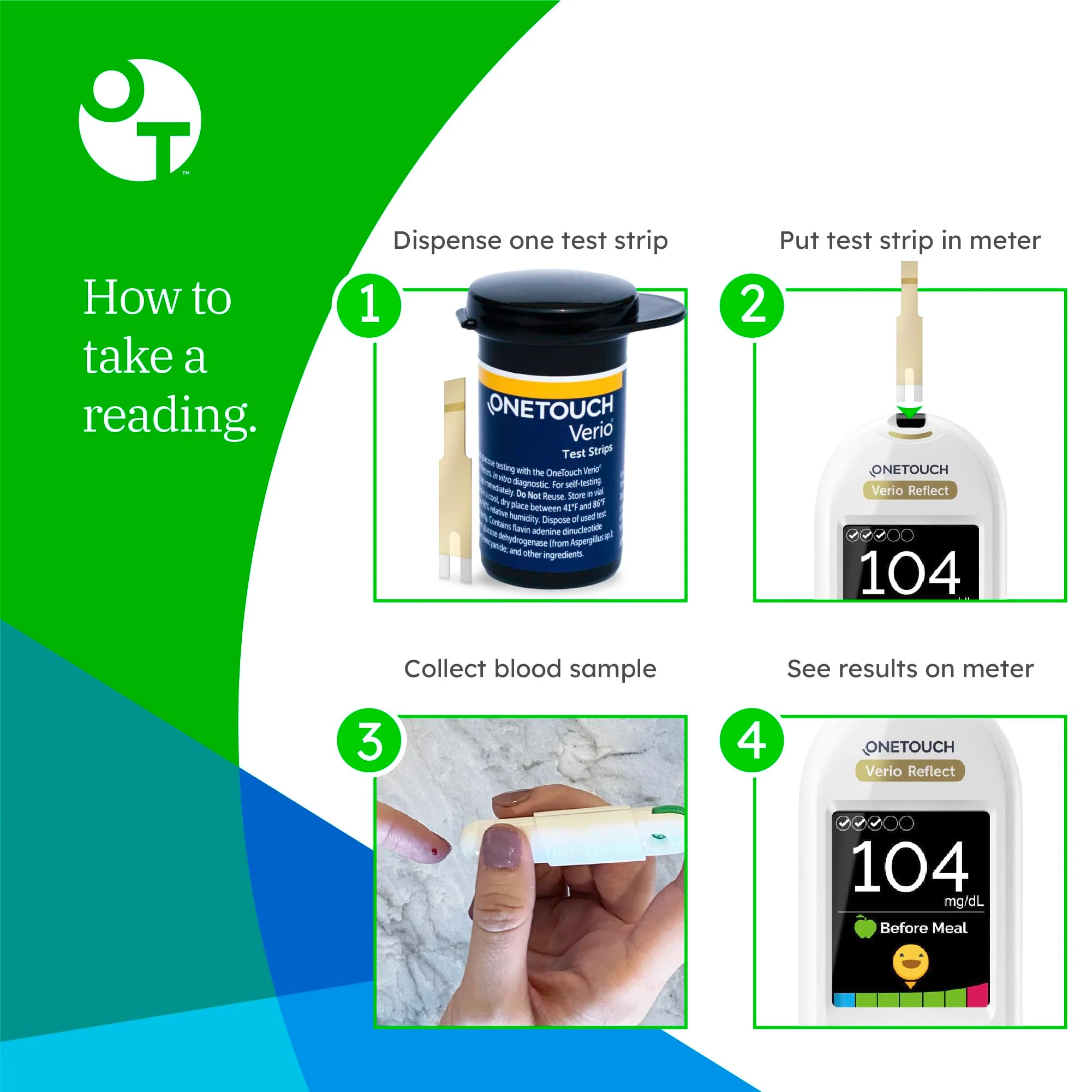 OneTouch Verio Test Strips - 90 Count - Diabetic Test Strips for Blood Glucose Meter & Daily Blood Sugar Levels - 30 Count/Pack (3 Pack) - Image 5