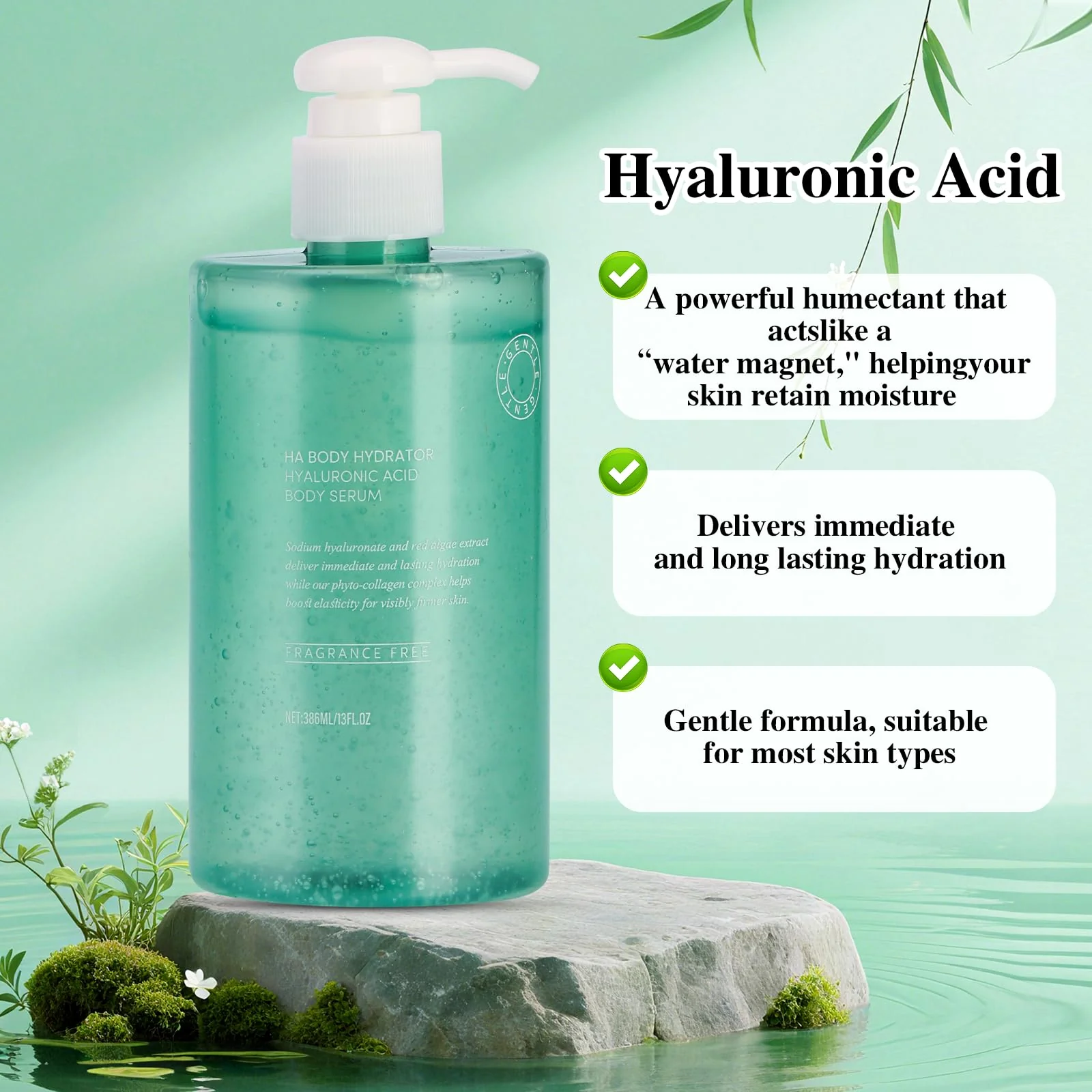 ONRSV Body Hydrator Hyaluronic Acid Body Serum for Dry Skin, Body Lotion with Red Algae Extract, Long-Lasting Moisturizing, Rich Yet Non-Greasy Moisturizer for Men & Women - Image 6