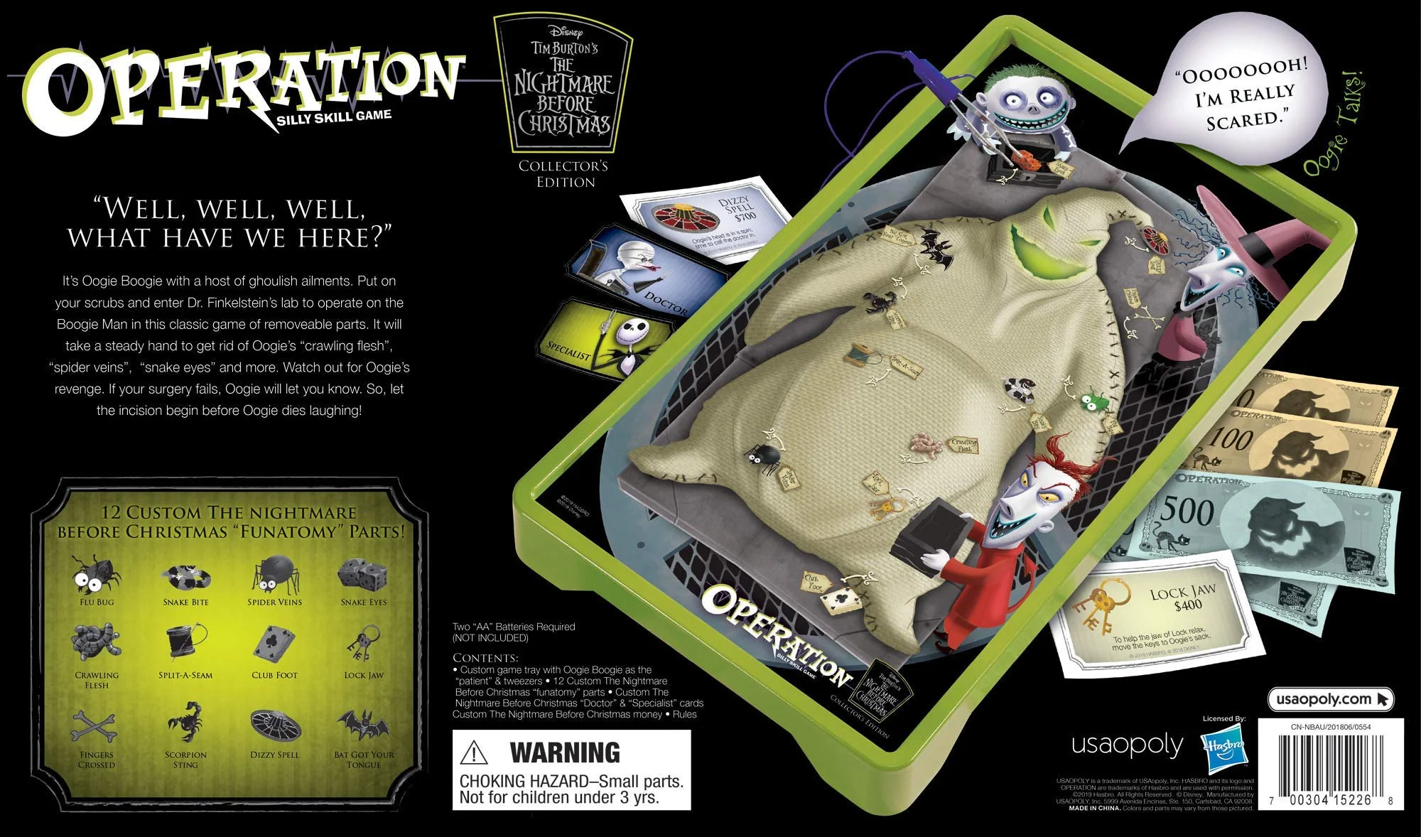 Operation: Disney The Nightmare Before Christmas Board Game | Collectible Operation Game | Featuring Oogie Boogie & Nightmare Before Christmas Artwork, 1+ Players - Image 5