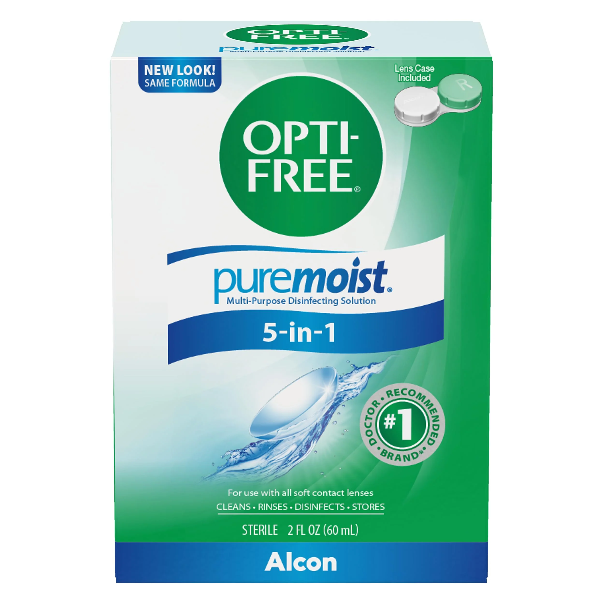 Opti-Free Puremoist Multi-Purpose Contact Lens Cleaning and Disinfecting Solution with Lens Case, 2 Fl Oz (Pack of 1) - Image 5