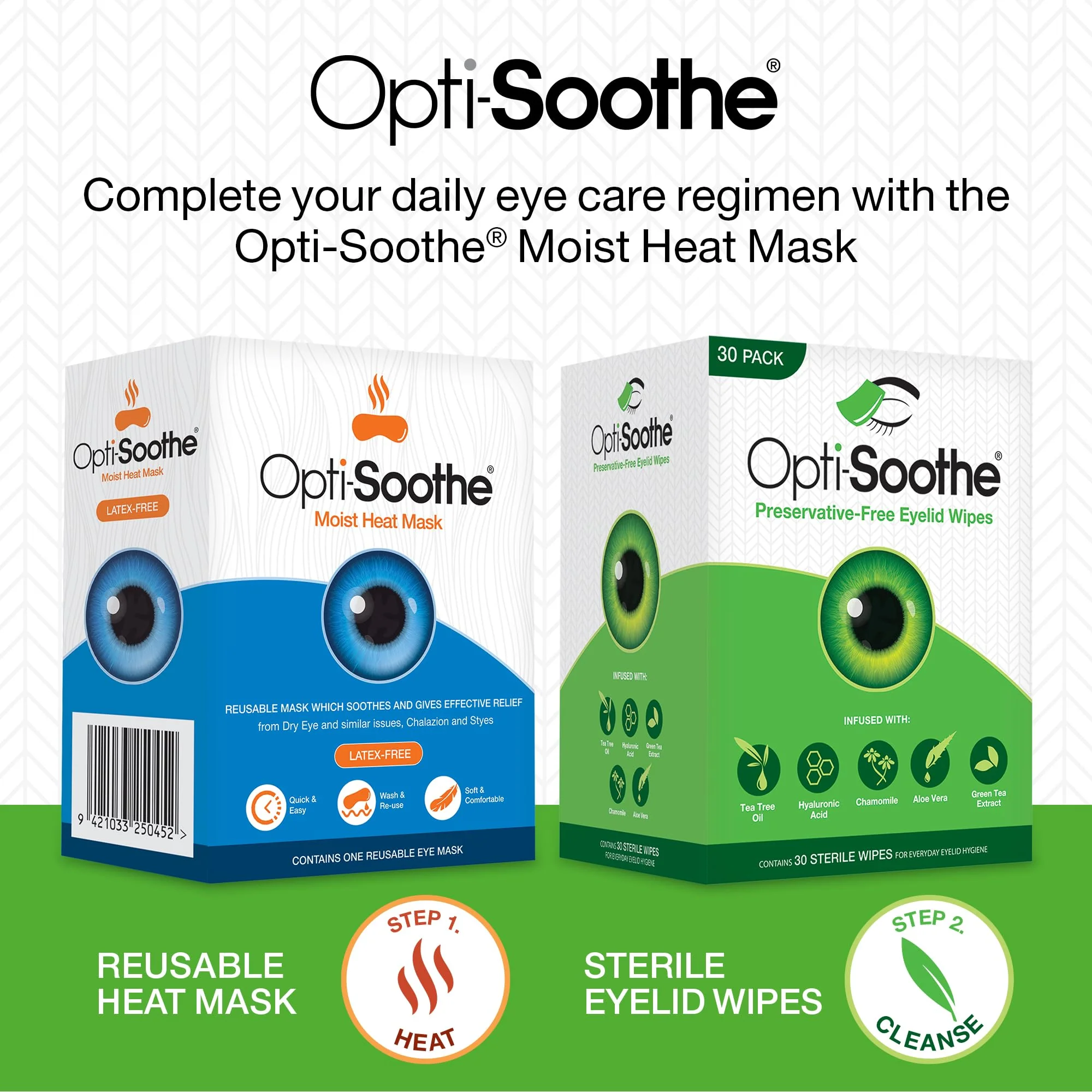 Opti-Soothe Preservative-Free Eyelid Wipes - 30 Moist Towelette For Daily Eyelid Cleaning - Preservative-free - Soothing, Moisturising, Natural Ingredients - Image 2