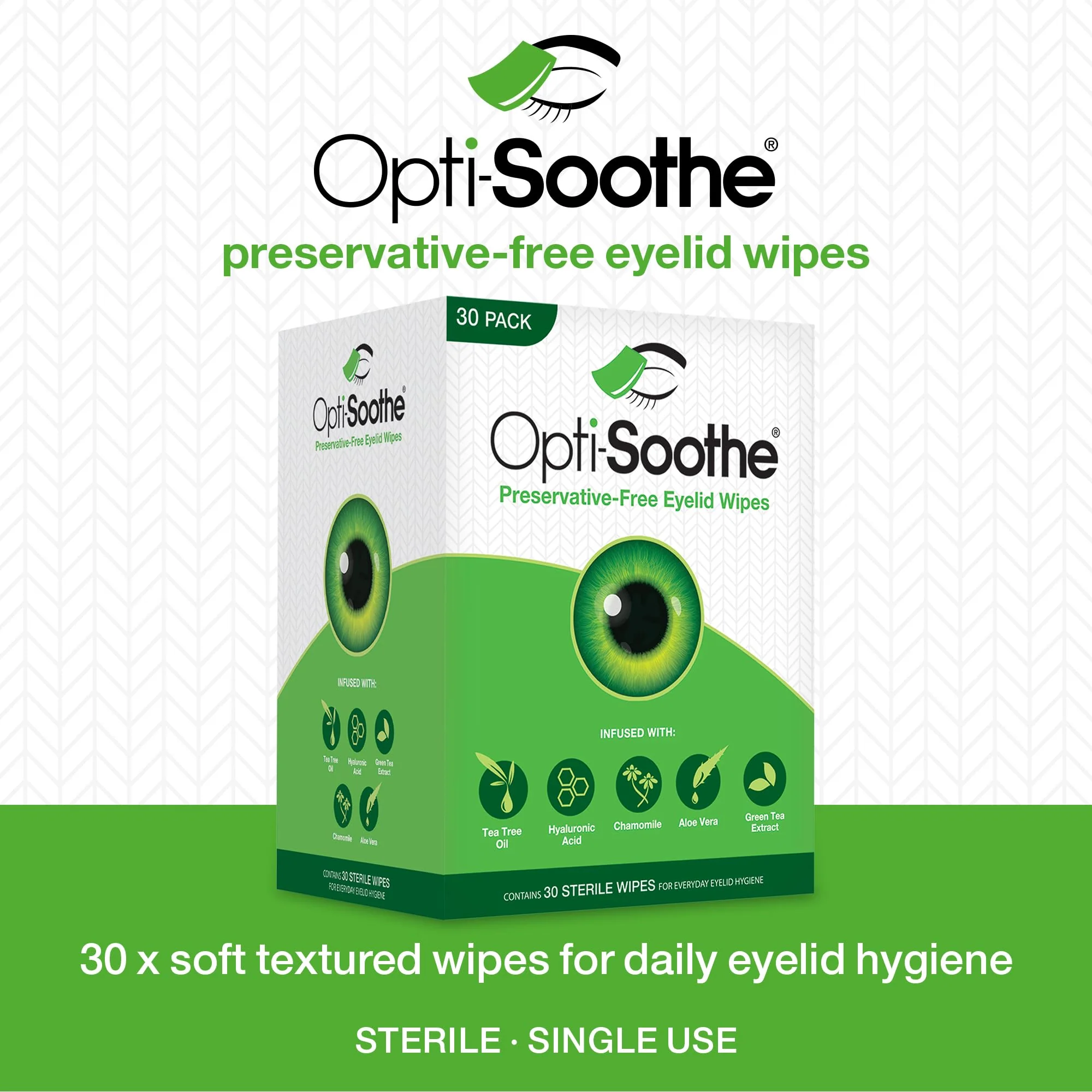 Opti-Soothe Preservative-Free Eyelid Wipes - 30 Moist Towelette For Daily Eyelid Cleaning - Preservative-free - Soothing, Moisturising, Natural Ingredients - Image 7